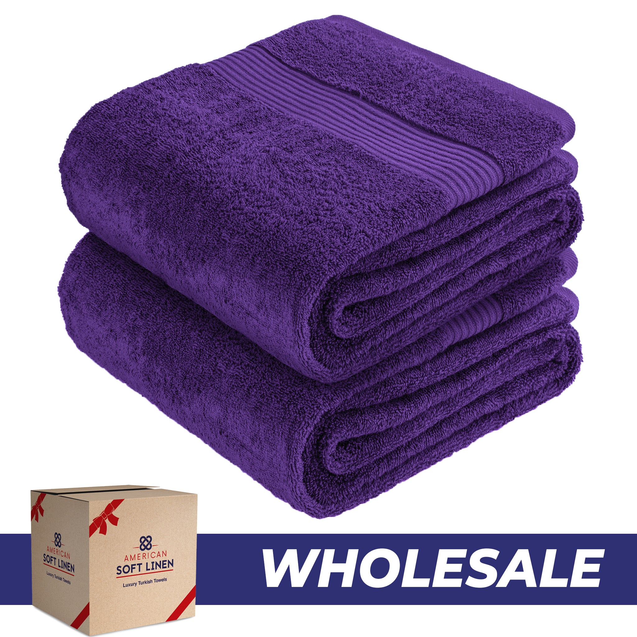 American Soft Linen Bekos 35x70 Inch Jumbo Bath Sheet Set of 2, Wholesale 100% Cotton Turkish Towel Set