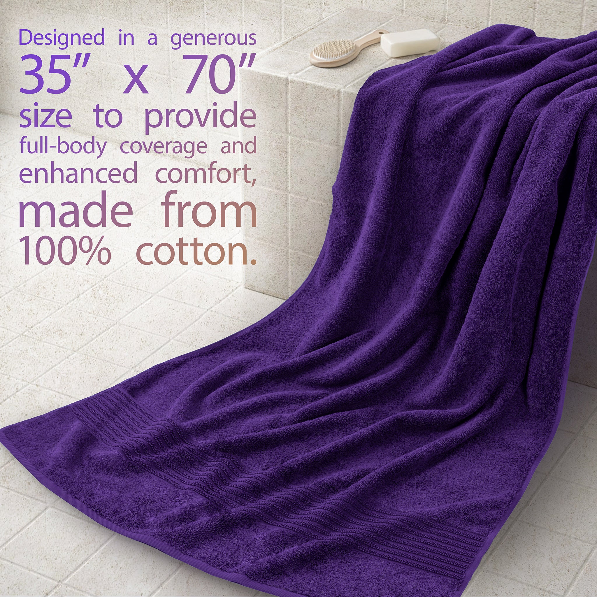 American Soft Linen Bekos 35x70 Inch Jumbo Bath Sheet Set of 2, Wholesale 100% Cotton Turkish Towel Set