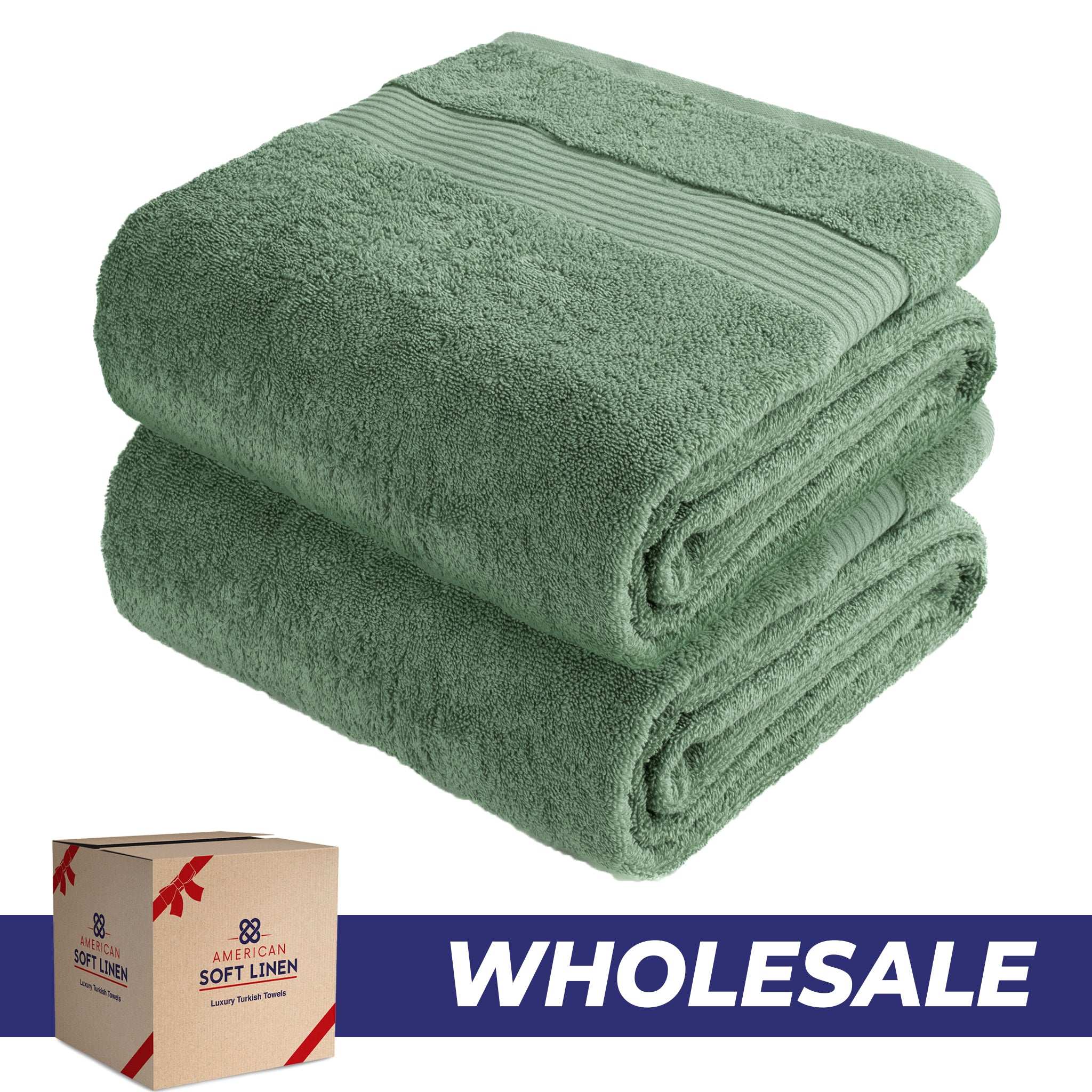 American Soft Linen Bekos 35x70 Inch Jumbo Bath Sheet Set of 2, Wholesale 100% Cotton Turkish Towel Set
