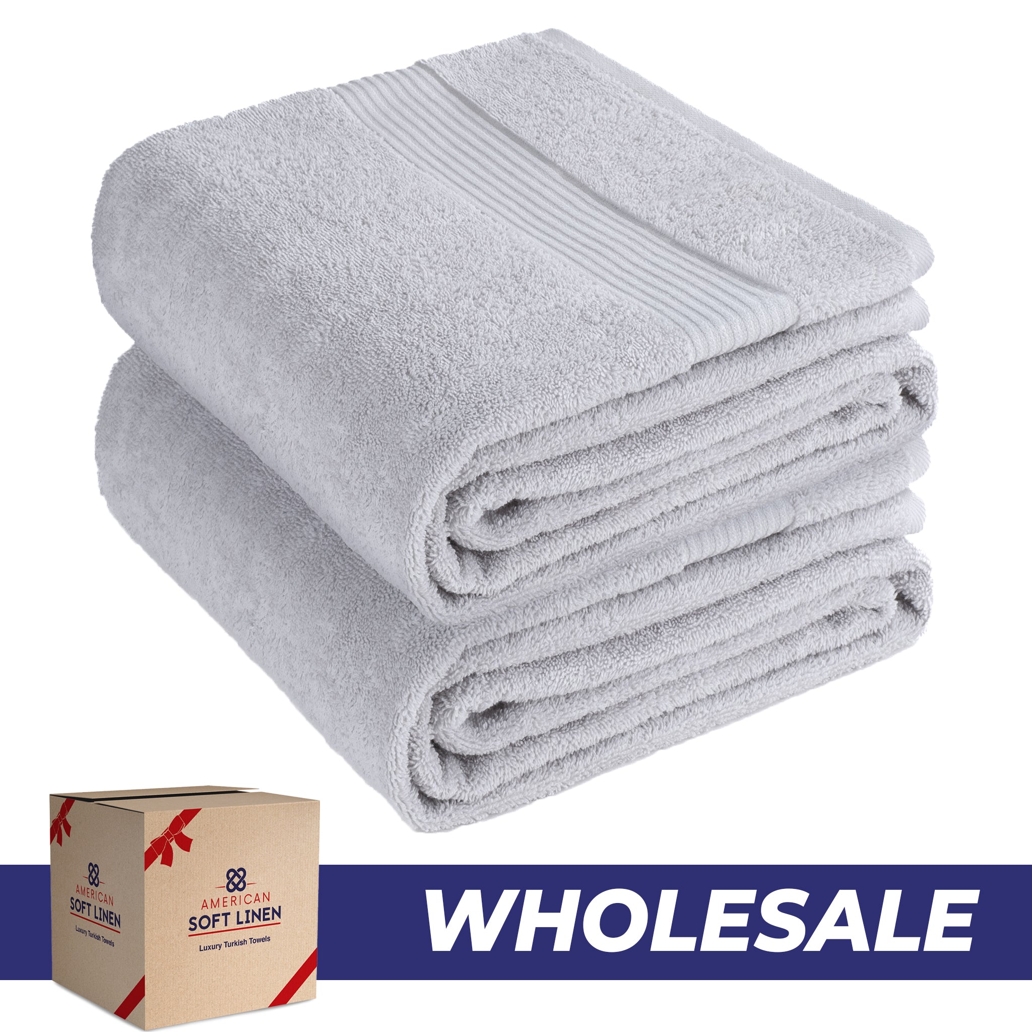 American Soft Linen Bekos 35x70 Inch Jumbo Bath Sheet Set of 2, Wholesale 100% Cotton Turkish Towel Set