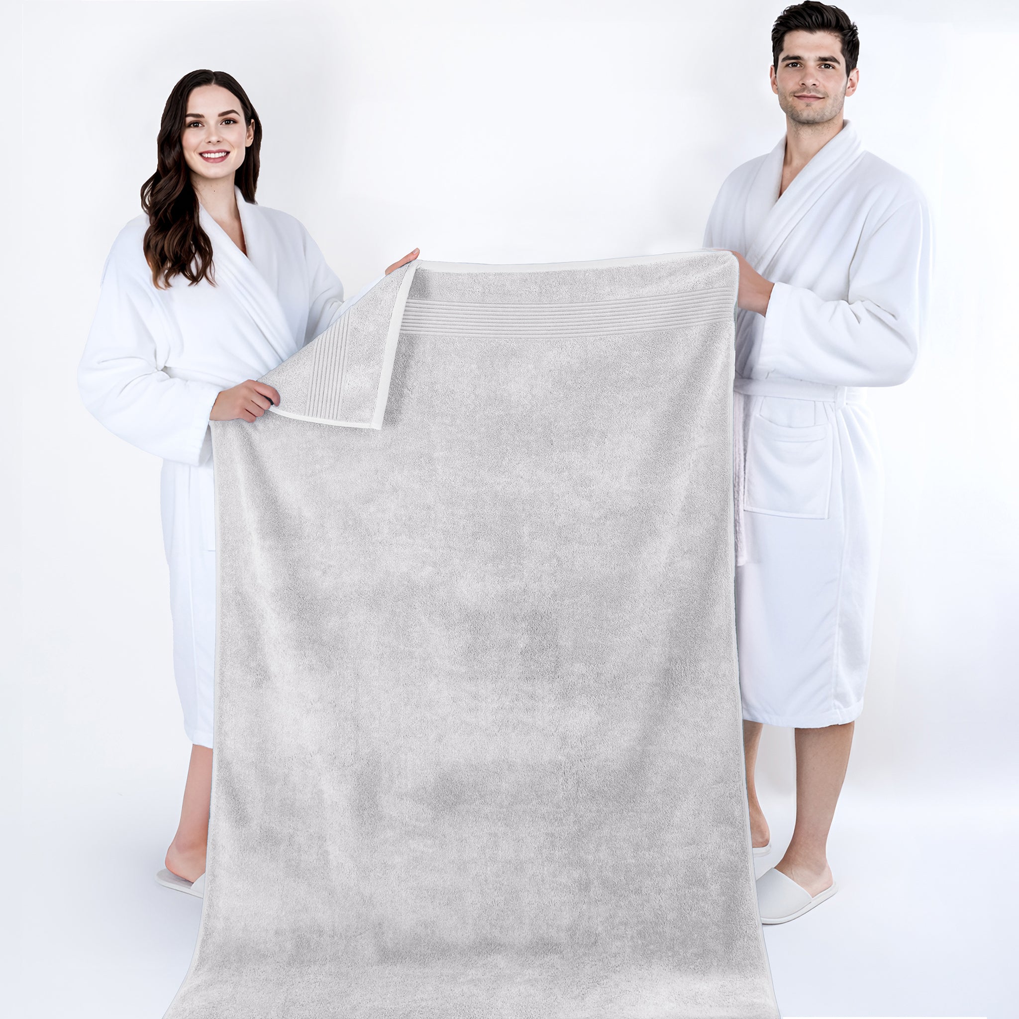 American Soft Linen Bekos 35x70 Inch Jumbo Bath Sheet Set of 2, Wholesale 100% Cotton Turkish Towel Set