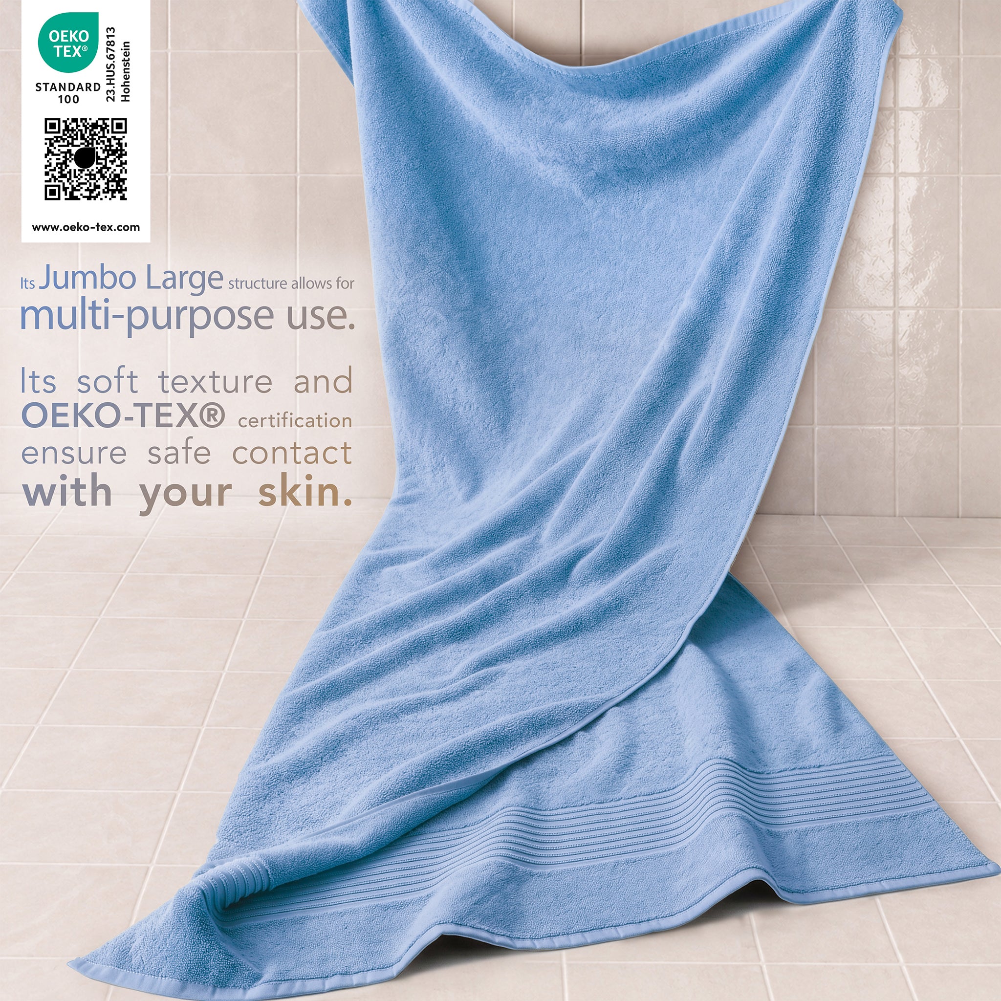 American Soft Linen Bekos 35x70 Inch Jumbo Bath Sheet Set of 2 – Extra Large 100% Cotton Turkish Bath Towels