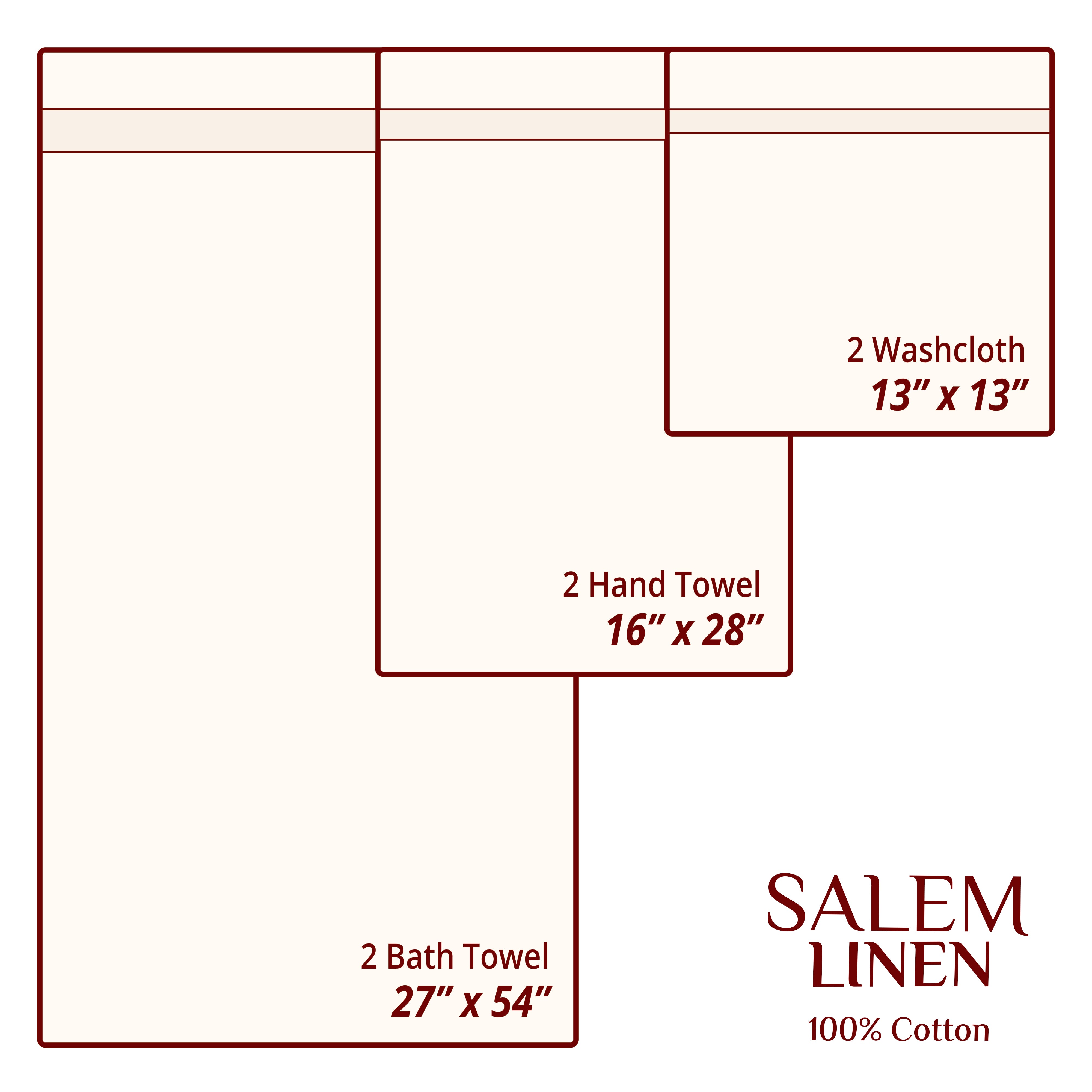 American Soft Linen - Salem 6 Piece Turkish Cotton Luxury Towel Set - White - 3