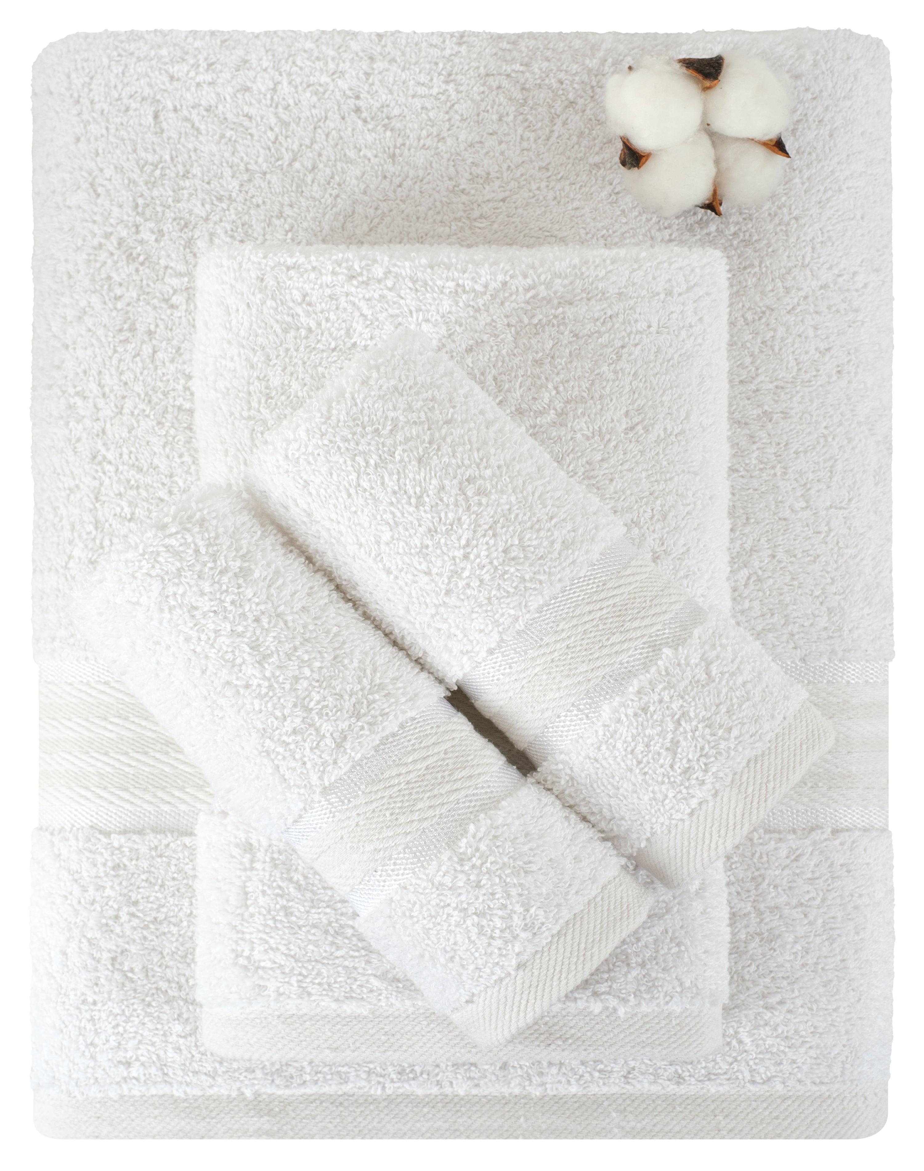 American Soft Linen - Salem 6 Piece Turkish Cotton Luxury Towel Set - White - 5