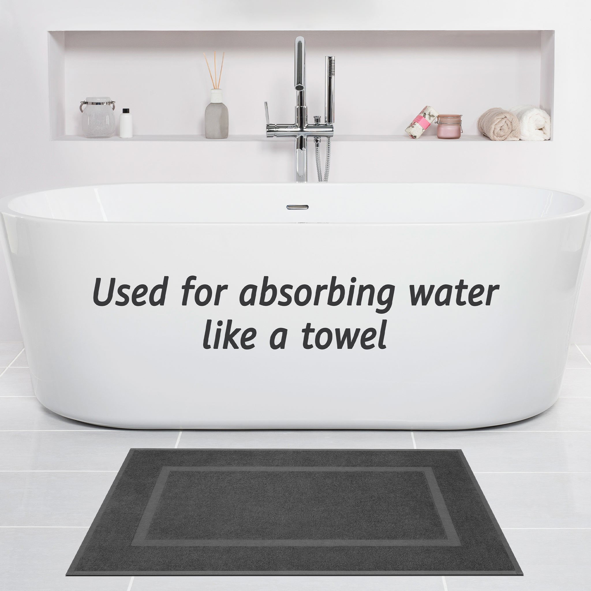 American Soft Linen Bekos 100% Cotton Bath Mat Set, 2 Piece 20x34 inches Bath Mats for Bathroom