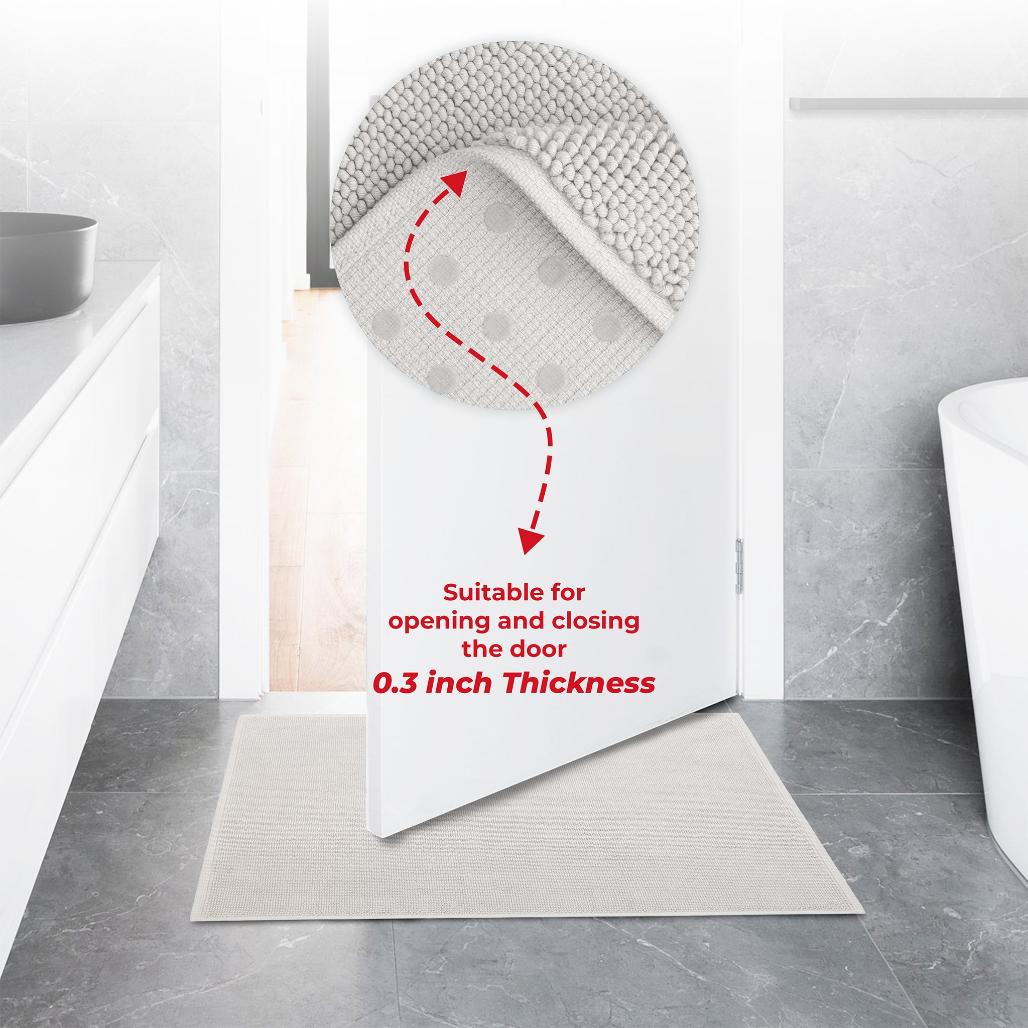 American Soft Linen 100% Cotton Bath Mat Rugs, 17x24 inches with Silicone Backing, Soft Absorbent Grip-Enhanced Bath Mats for Bathroom