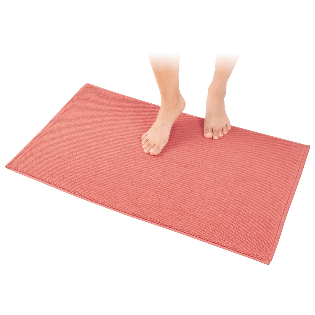 American Soft Linen 100% Cotton Bath Mat Rugs, 20x34 inches Slip Resistant Bottom Base Bath Mats for Bathroom