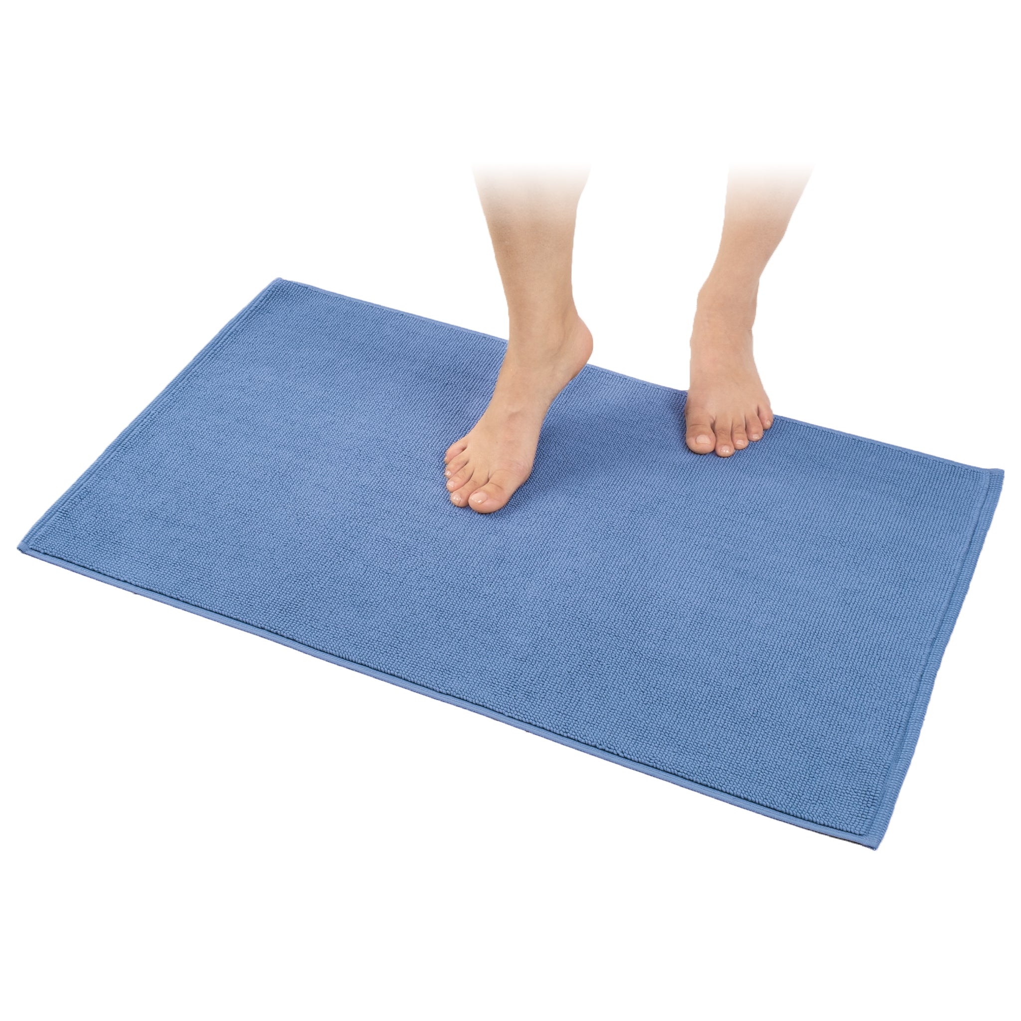 American Soft Linen 100% Cotton Bath Mat Rugs, 20x34 inches with Silicone Backing, Soft Absorbent Grip-Enhanced Bath Mats for Bathroom