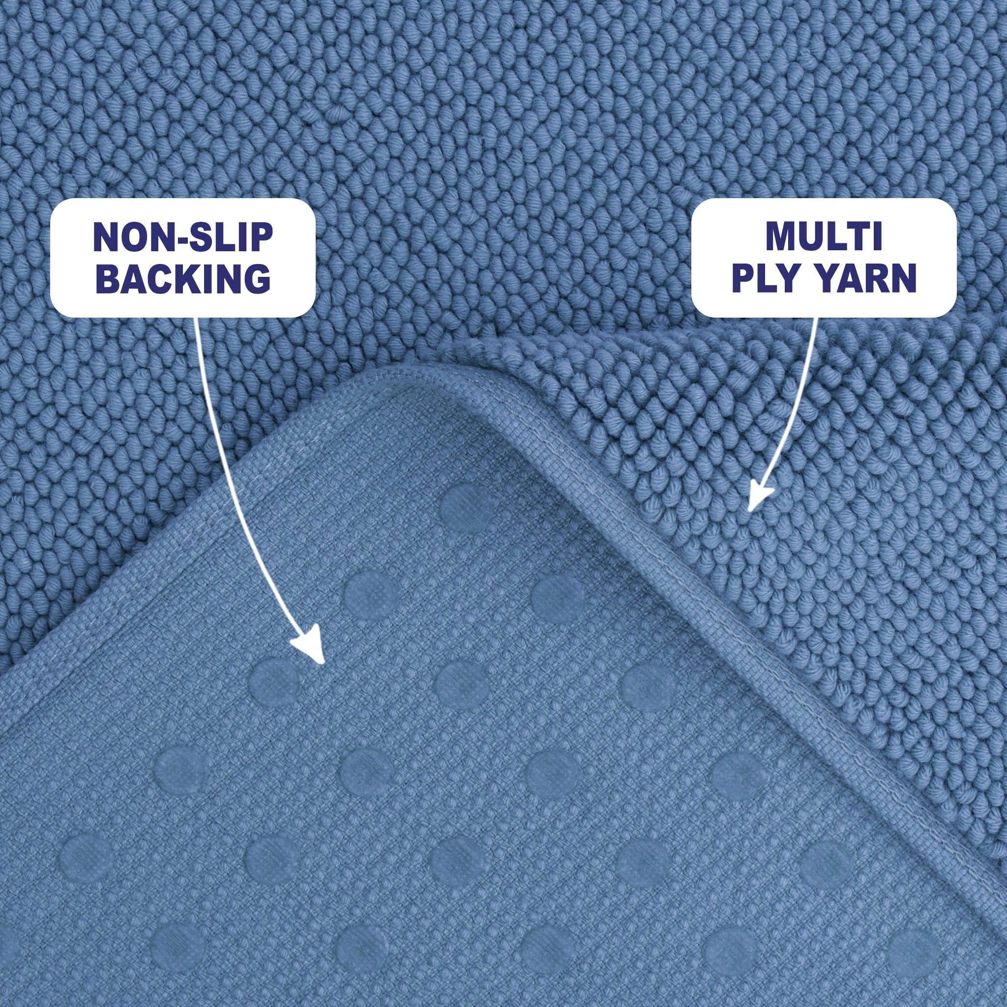 American Soft Linen 100% Cotton Bath Mat Rugs, 20x34 inches with Silicone Backing, Soft Absorbent Grip-Enhanced Bath Mats for Bathroom - 35 Set Case Pack