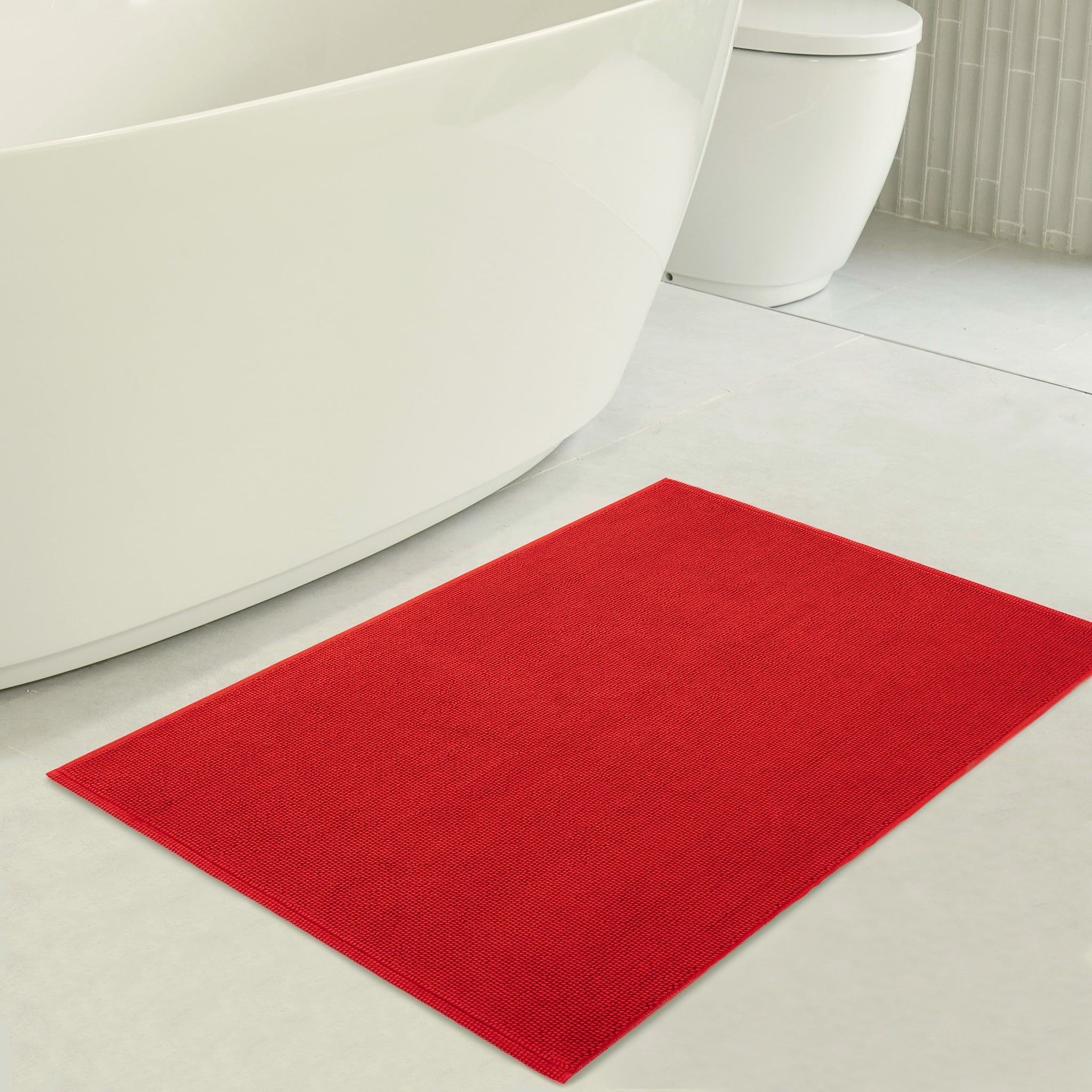 American Soft Linen 100% Cotton Bath Mat Rugs, 20x34 inches with Silicone Backing, Soft Absorbent Grip-Enhanced Bath Mats for Bathroom - 35 Set Case Pack
