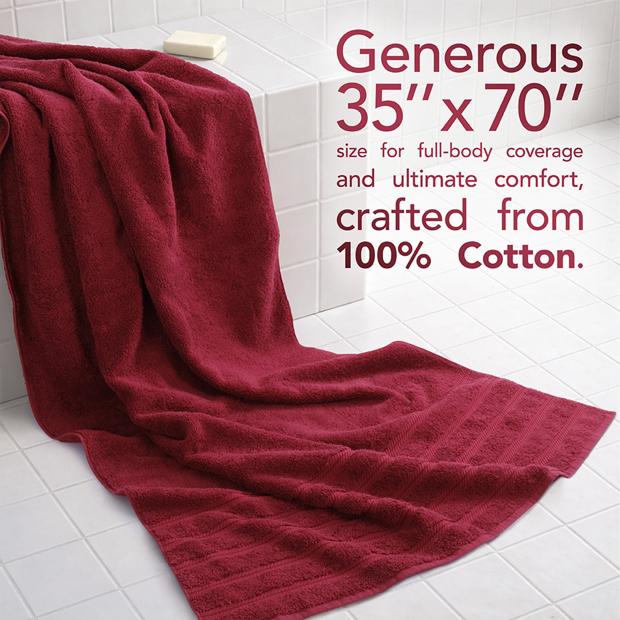 American Soft Linen 35x70 Cotton Bath Sheets – Jumbo, Soft & Absorbent Hotel-Quality Towels