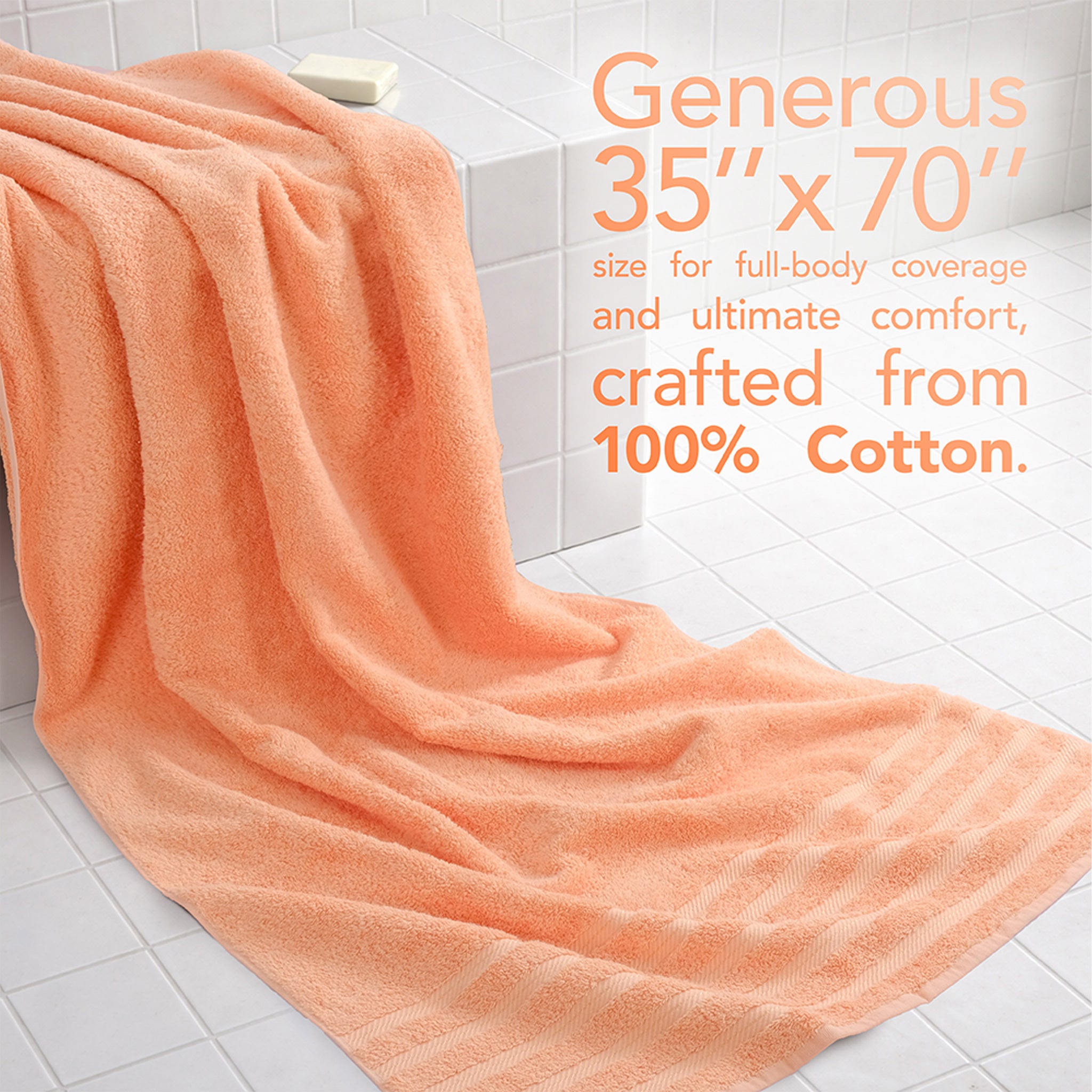 American Soft Linen 35x70 Cotton Bath Sheets – Jumbo, Soft & Absorbent Hotel-Quality Towels