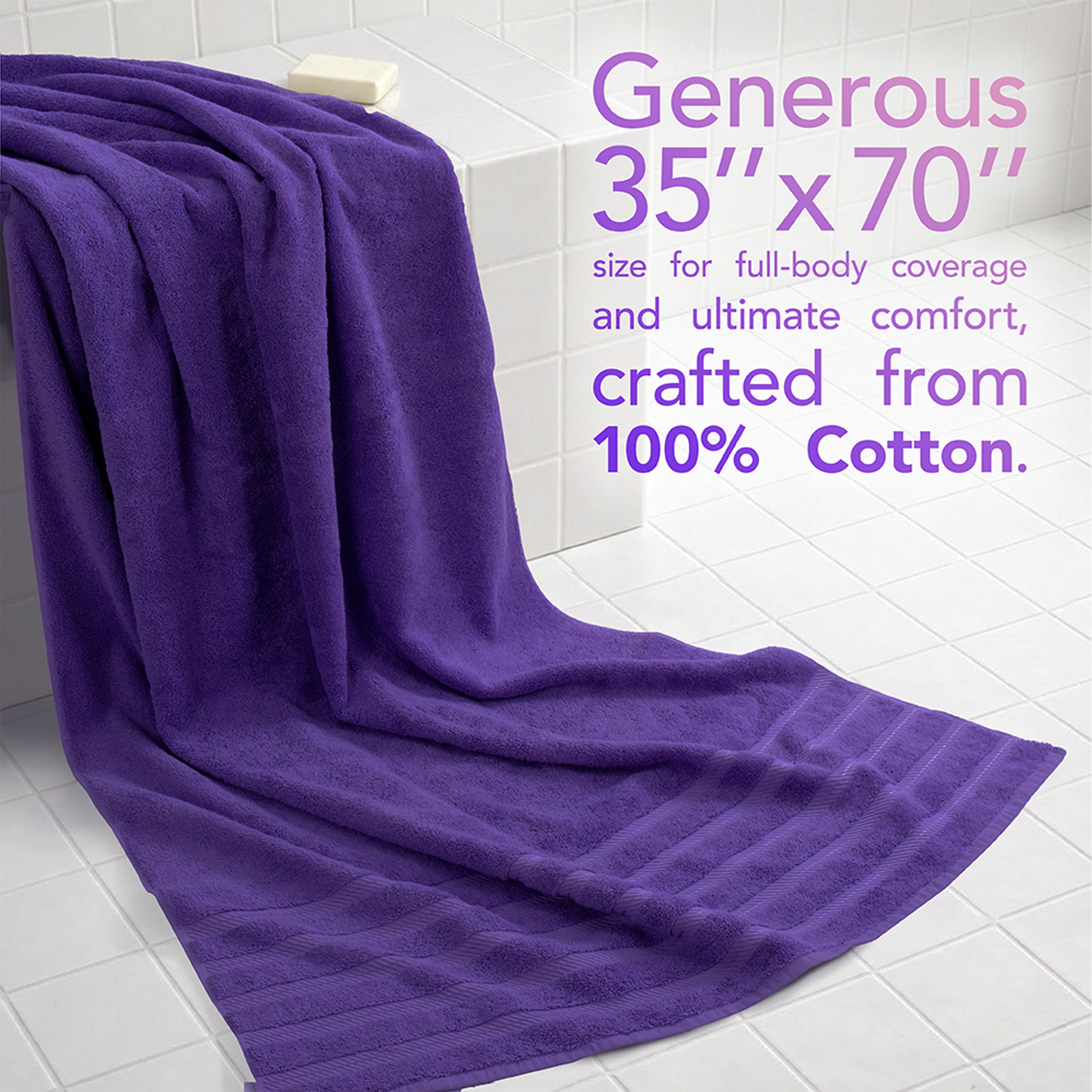 American Soft Linen 35x70 Cotton Bath Sheets – Jumbo, Soft & Absorbent Hotel-Quality Towels