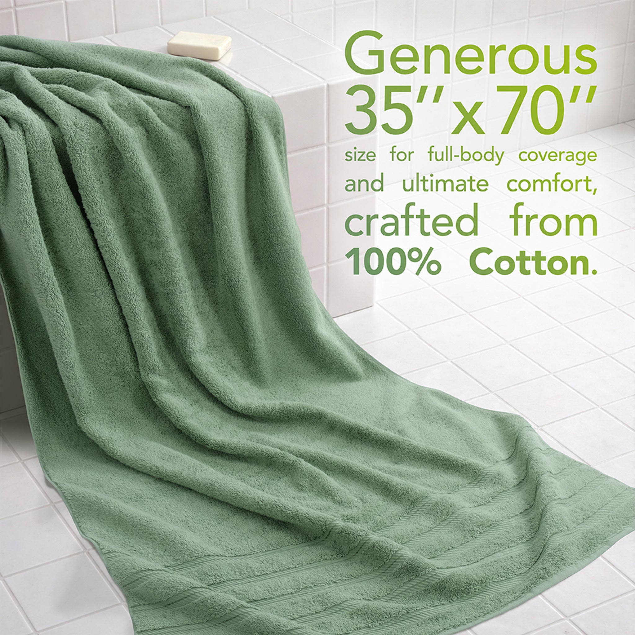 American Soft Linen 35x70 Cotton Bath Sheets – Jumbo, Soft & Absorbent Hotel-Quality Towels