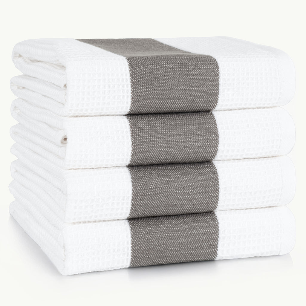 American Soft Linen 4 Packed Dish Towels, 100% Cotton Dish Cloths for Kitchen (BEST PRICE💖 )