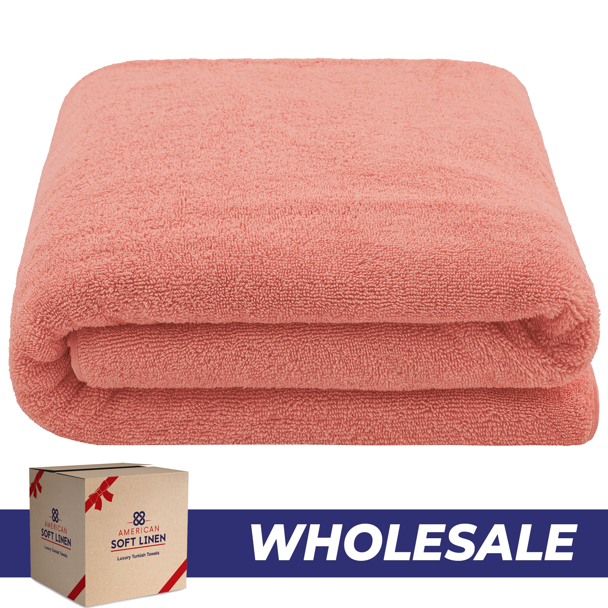 American Soft Linen 40x80 Inch Oversized Bath Sheets, Premium, Soft & Luxury 100% Ringspun Cotton Extra Large Bath Sheet - 12 Piece Case Pack