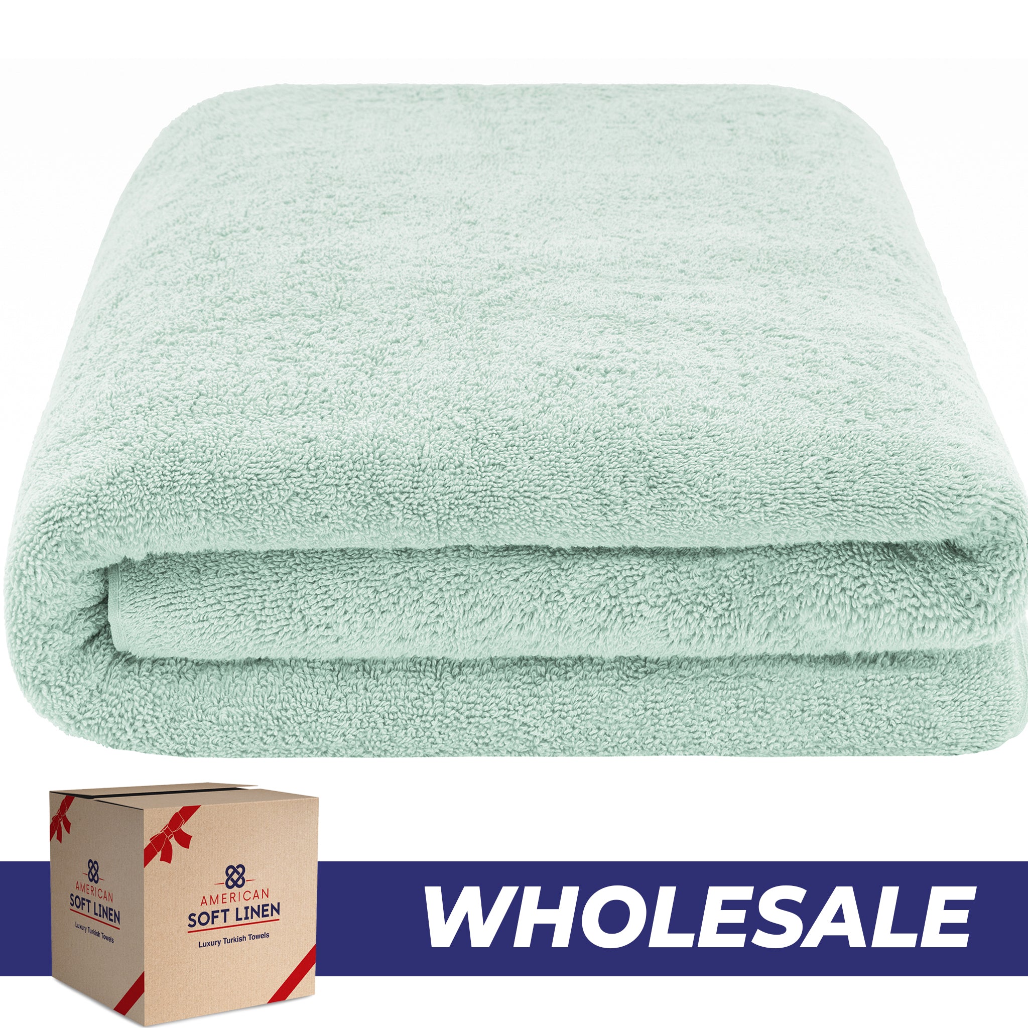 American Soft Linen 40x80 Inch Oversized Bath Sheets, Premium, Soft & Luxury 100% Ringspun Cotton Extra Large Bath Sheet - 12 Piece Case Pack
