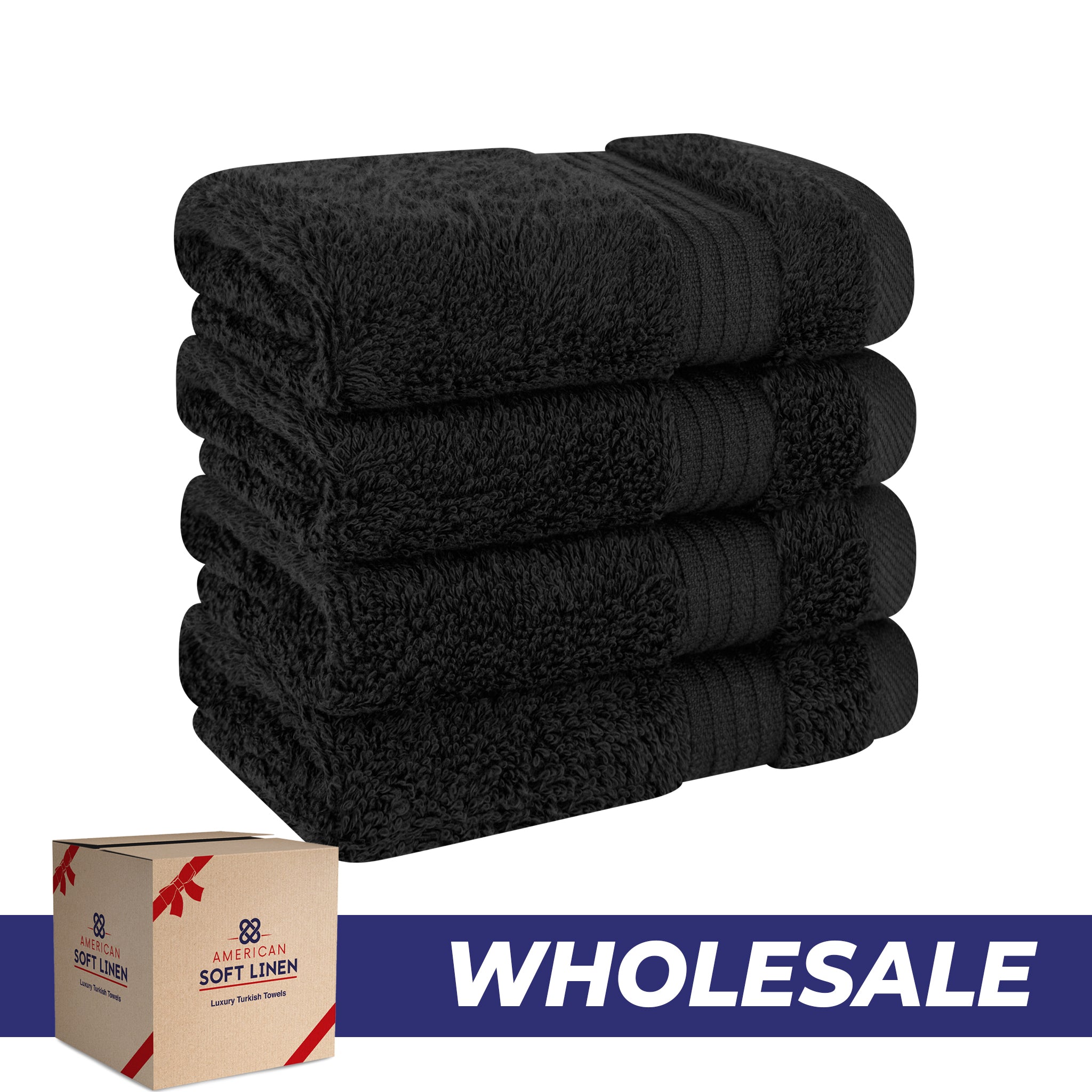 American Soft Linen Bekos 100% Cotton Turkish 4-Piece Washcloth Towel Sets, Wholesale Luxury Towels