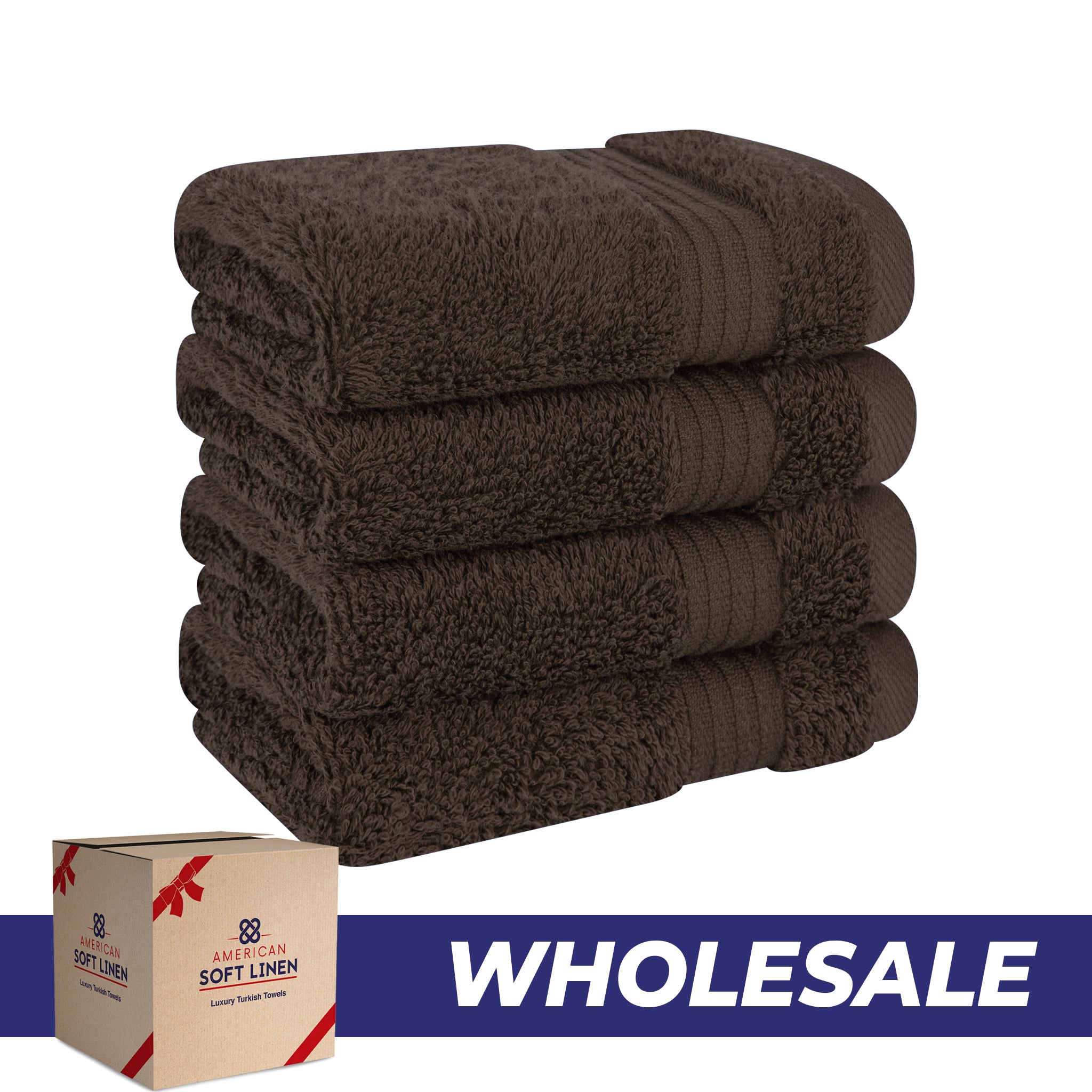 American Soft Linen Bekos 100% Cotton Turkish 4-Piece Washcloth Towel Sets, Wholesale Luxury Towels
