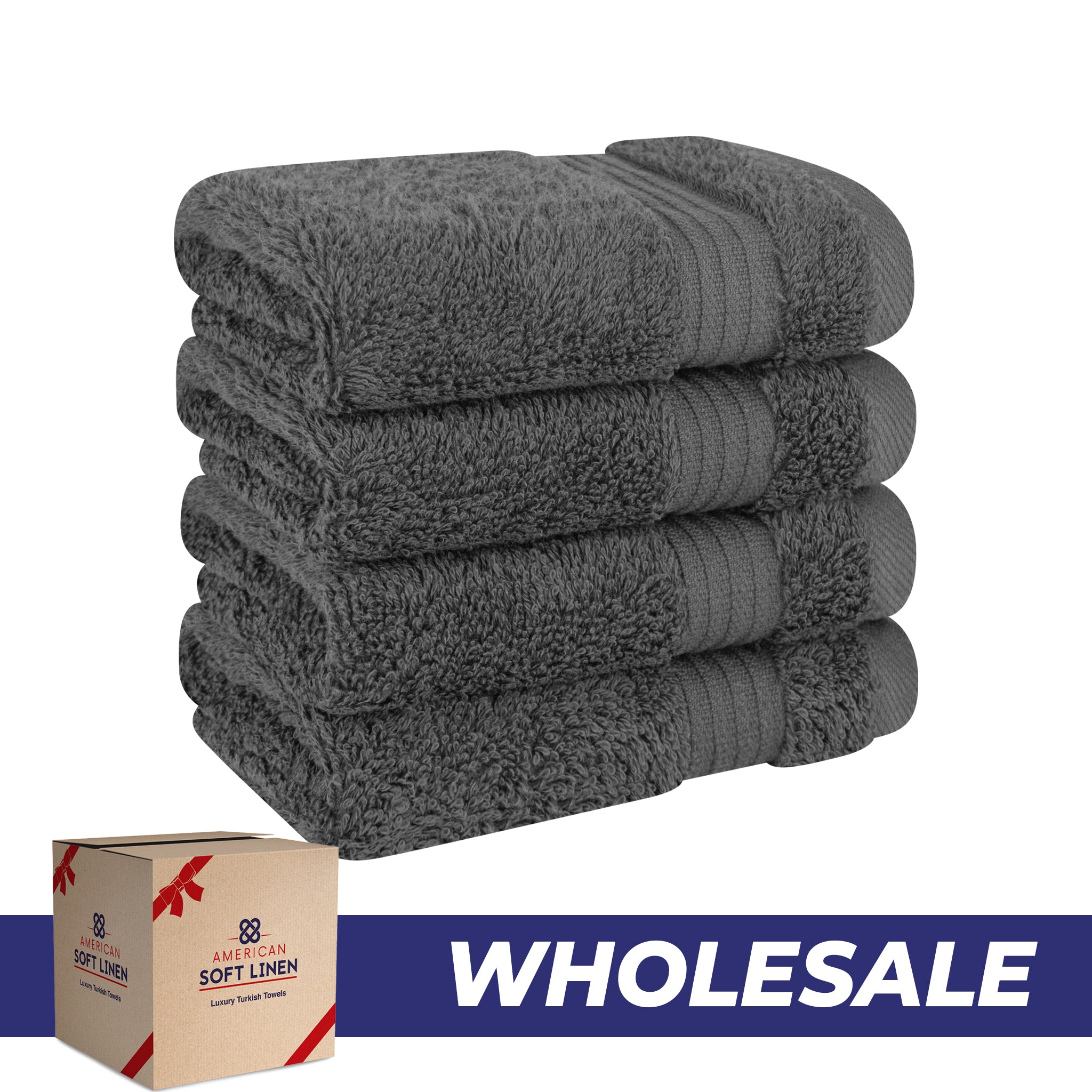 American Soft Linen Bekos 100% Cotton Turkish 4-Piece Washcloth Towel Sets, Wholesale Luxury Towels