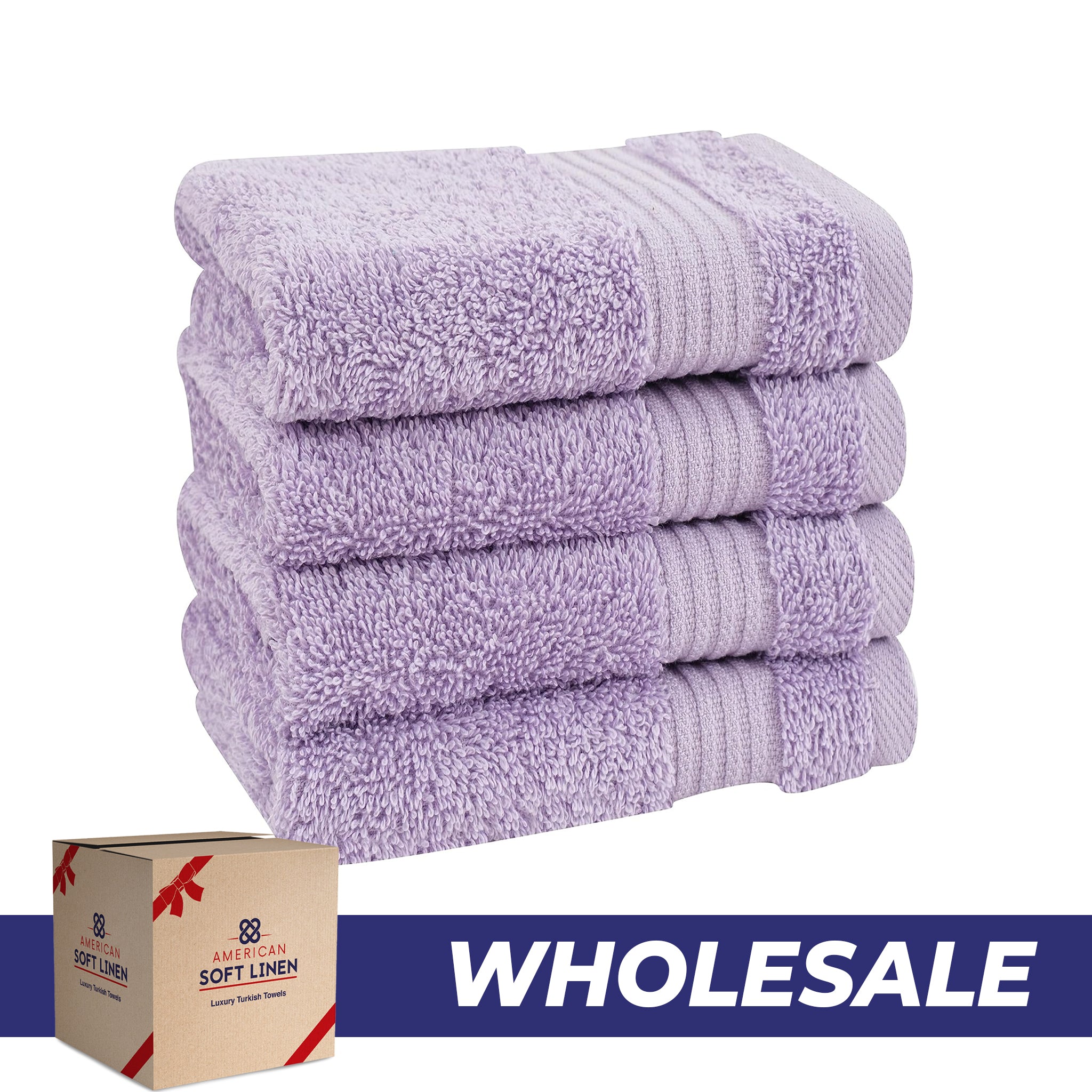American Soft Linen Bekos 100% Cotton Turkish 4-Piece Washcloth Towel Sets, Wholesale Luxury Towels
