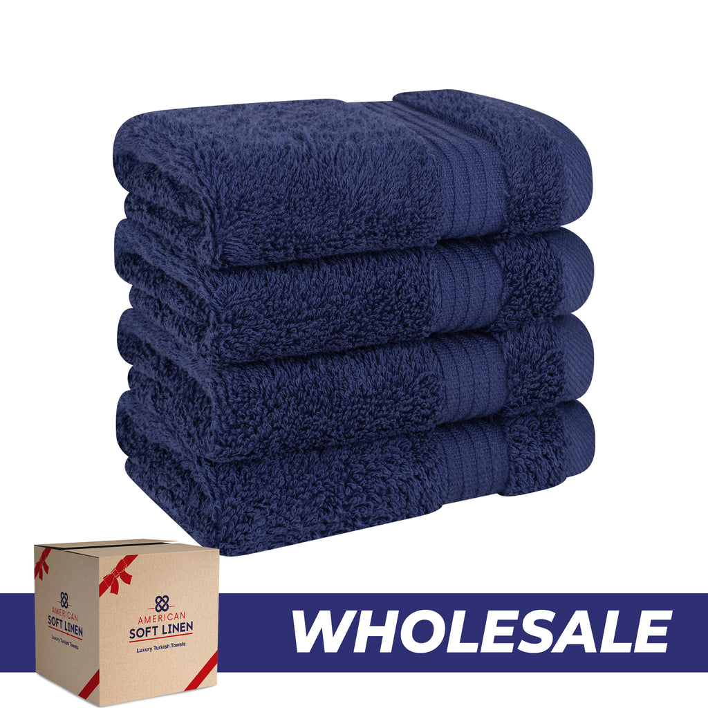 American Soft Linen Bekos 100% Cotton Turkish 4-Piece Washcloth Towel Sets, Wholesale Luxury Towels