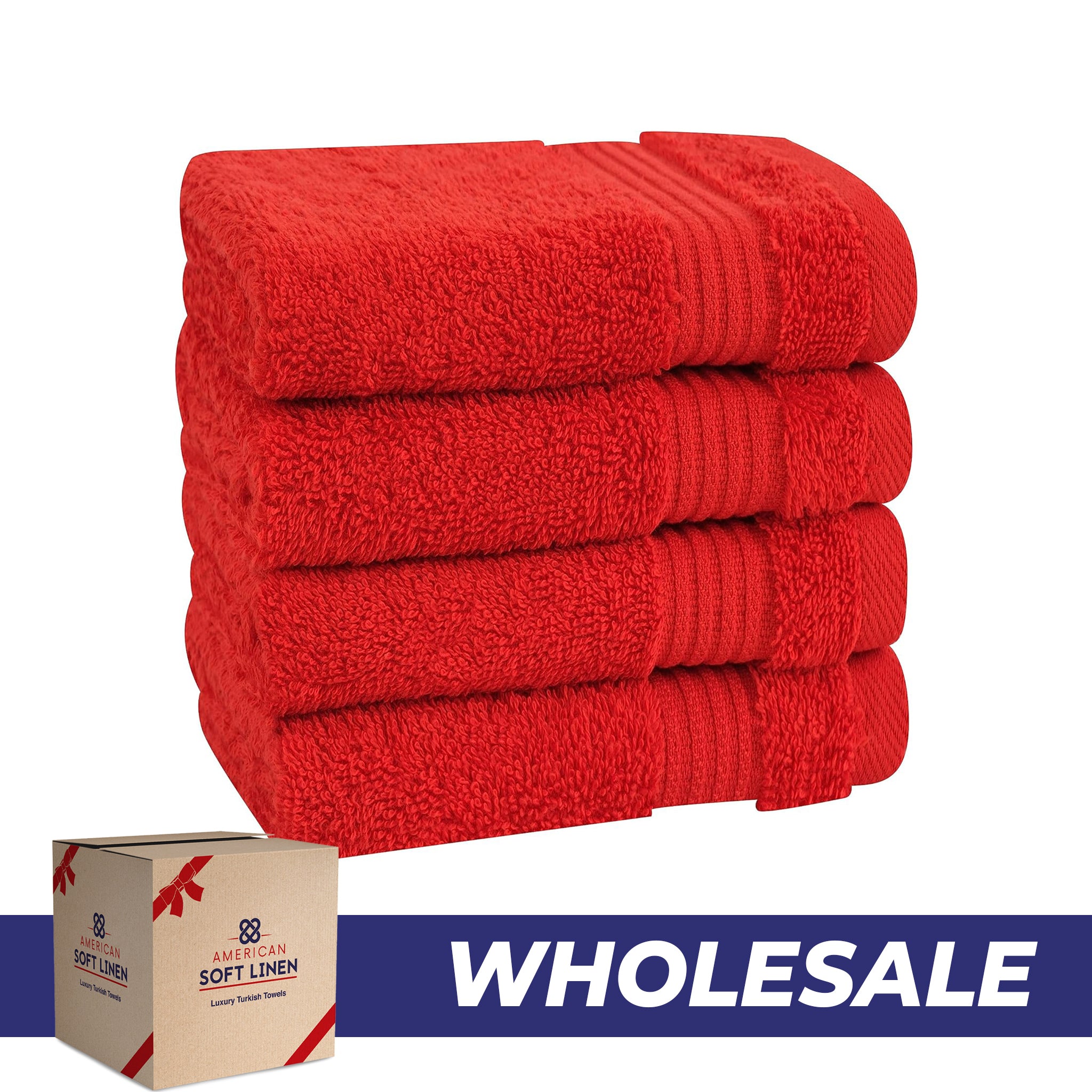 American Soft Linen Bekos 100% Cotton Turkish 4-Piece Washcloth Towel Sets, Wholesale Luxury Towels