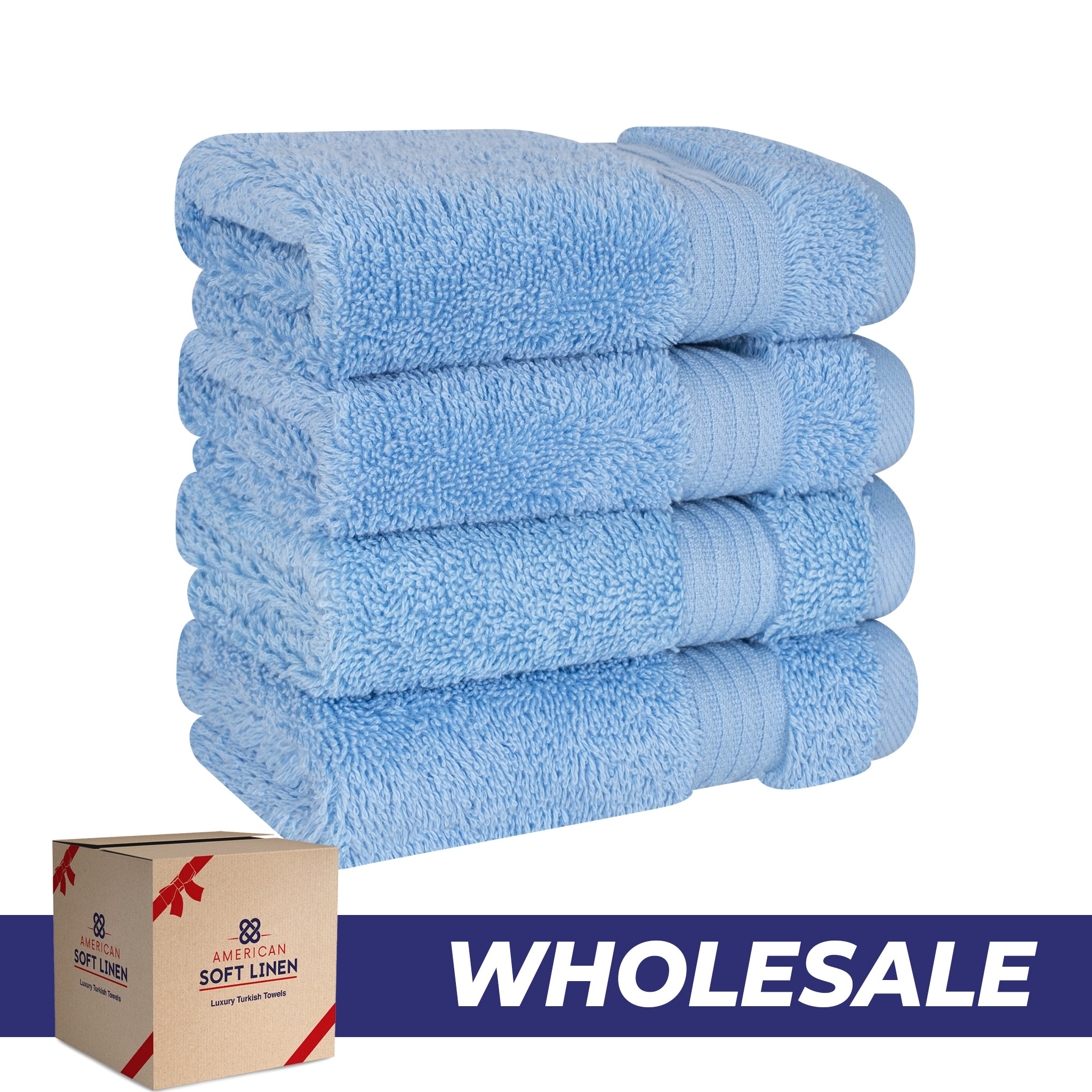 American Soft Linen Bekos 100% Cotton Turkish 4-Piece Washcloth Towel Sets, Wholesale Luxury Towels