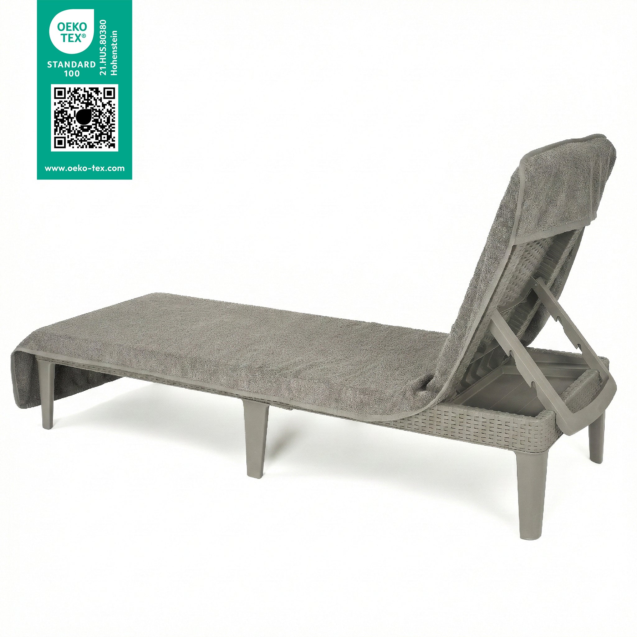 American Soft Linen Chaise Lounge Covers with Pocket, Premium Cotton Pool Chair Lounge Towels, 86x32 Inches-16 Set Case Pack