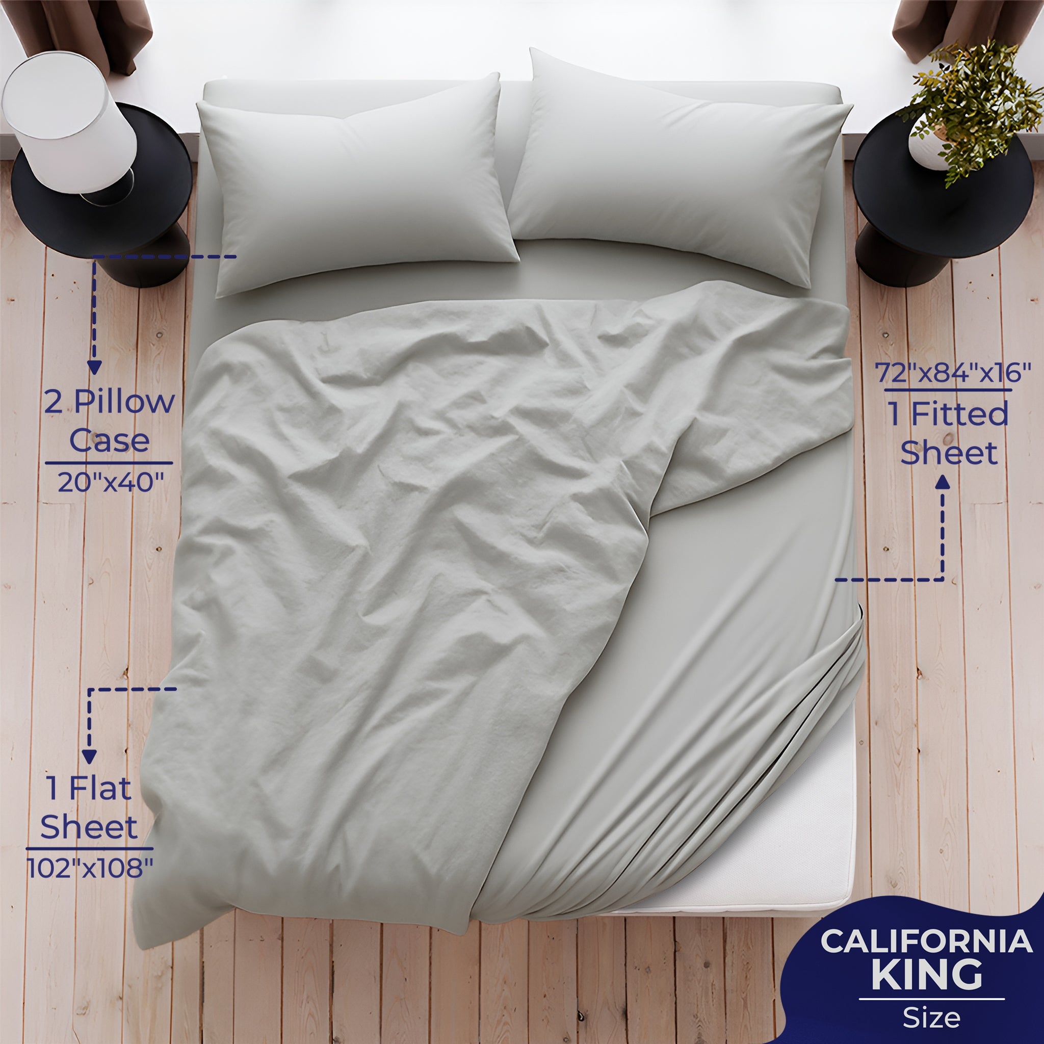 American Soft Linen Luxury 100% Cotton Sateen Weave Sheets Set - Premium Bed Sheet Sets