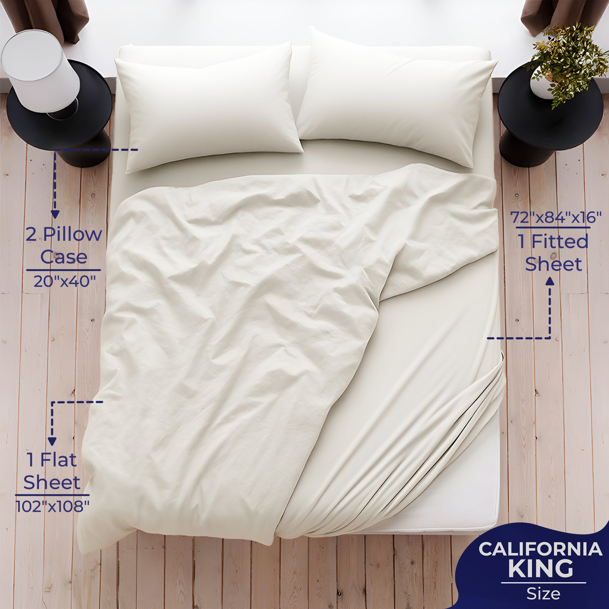 American Soft Linen Luxury 100% Cotton Sateen Weave Sheets Set - Premium Bed Sheet Sets