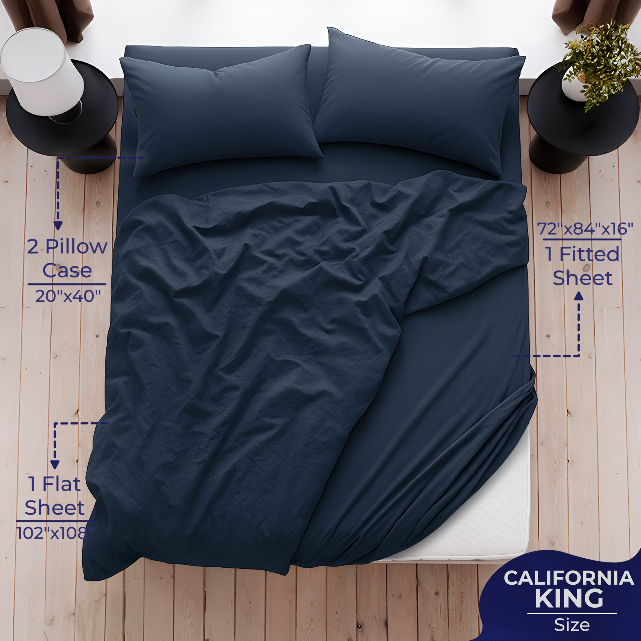 American Soft Linen Luxury 100% Cotton Sateen Weave Sheets Set - Premium Bed Sheet Sets