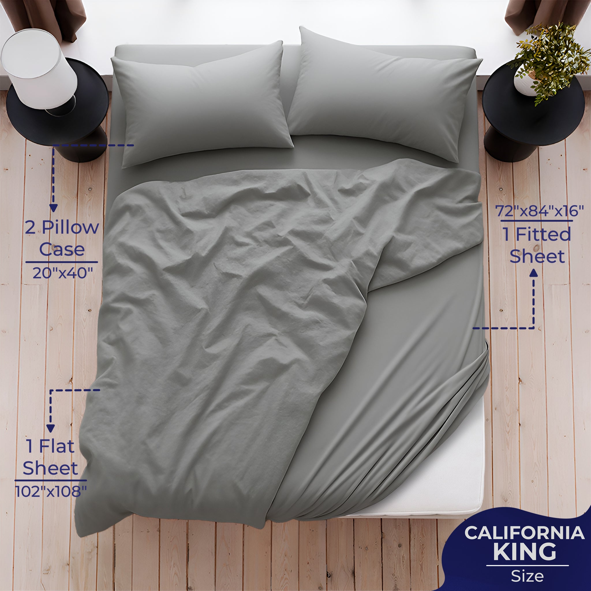 American Soft Linen Luxury 100% Cotton Sateen Weave Sheets Set - Premium Bed Sheet Sets