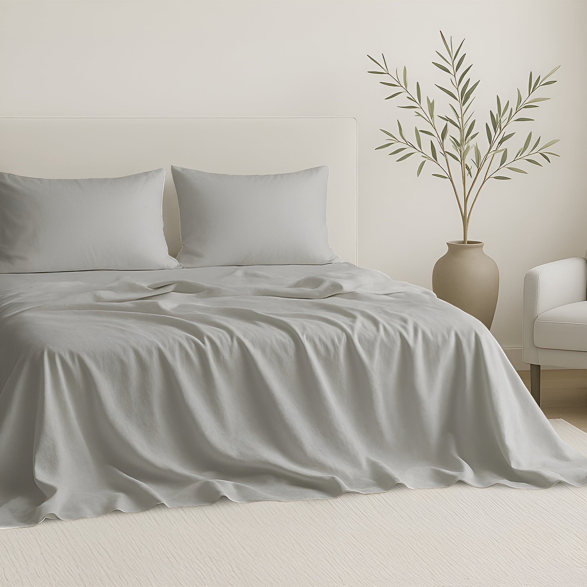 American Soft Linen Luxury 100% Cotton Sateen Weave Sheets Set - Premium Bed Sheet Sets