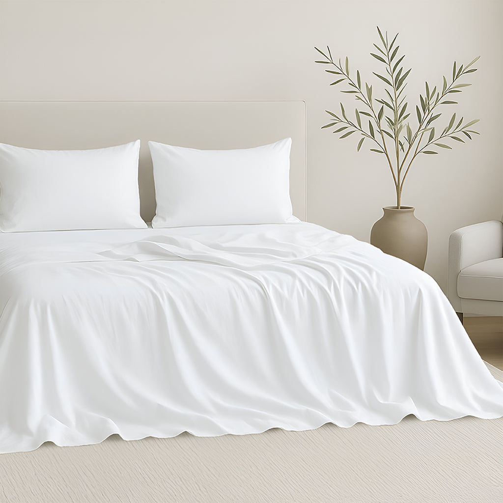American Soft Linen Luxury 100% Cotton Sateen Weave Sheets Set - Premium Bed Sheet Sets
