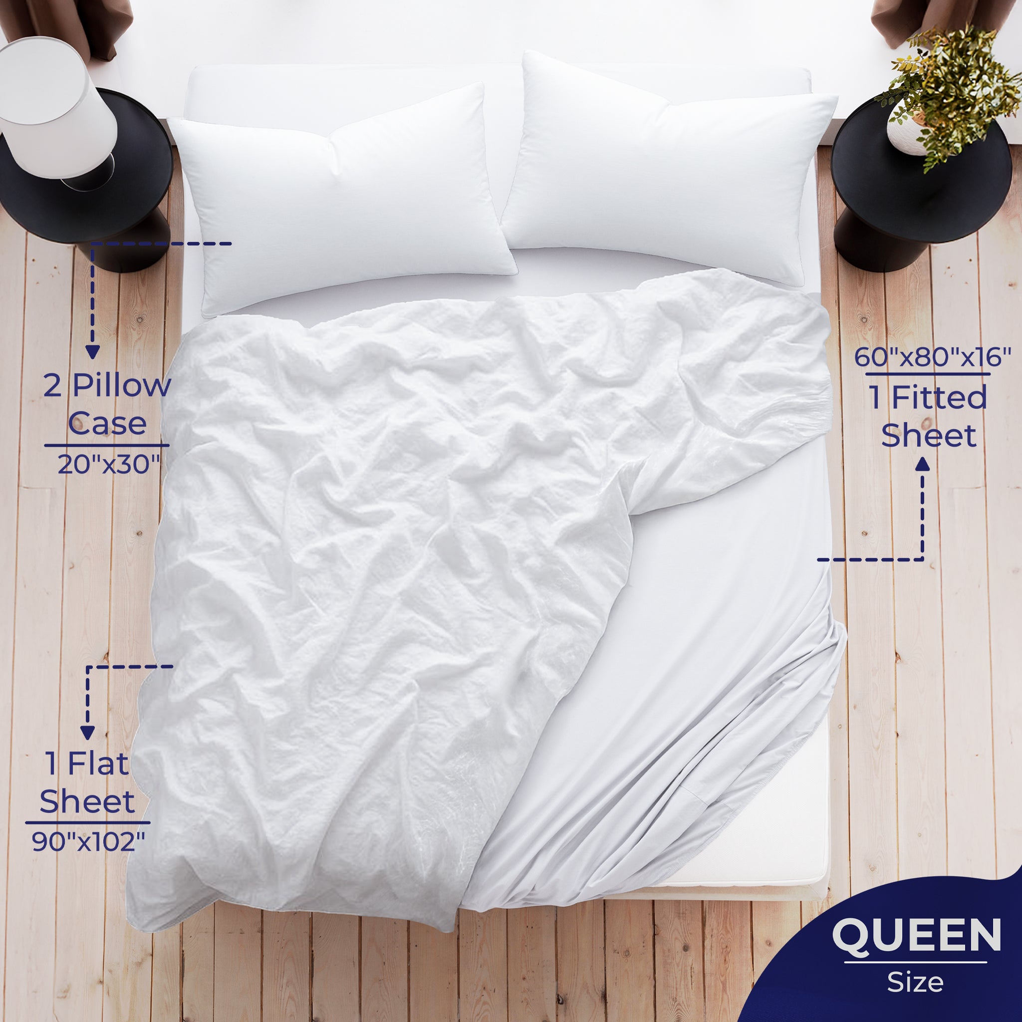 American Soft Linen Luxury 100% Cotton Sateen Weave Sheets Set - Premium Bed Sheet Sets
