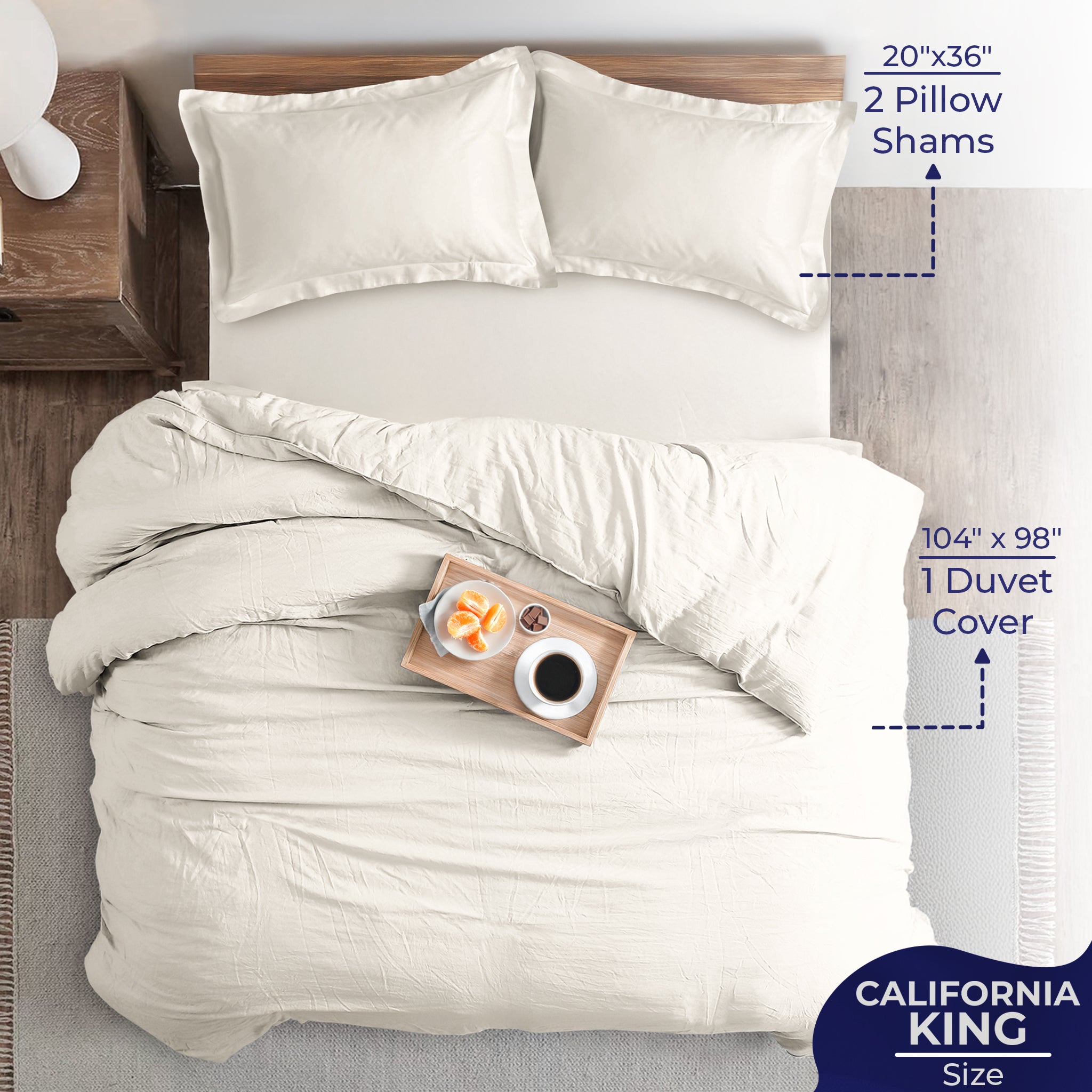 American Soft Linen Luxury 100% Cotton Sateen Weave Duvet Cover Set, 1 Duvet Cover and 2 Pillow Shams, Machine Washable 3 Piece Bedding Sets