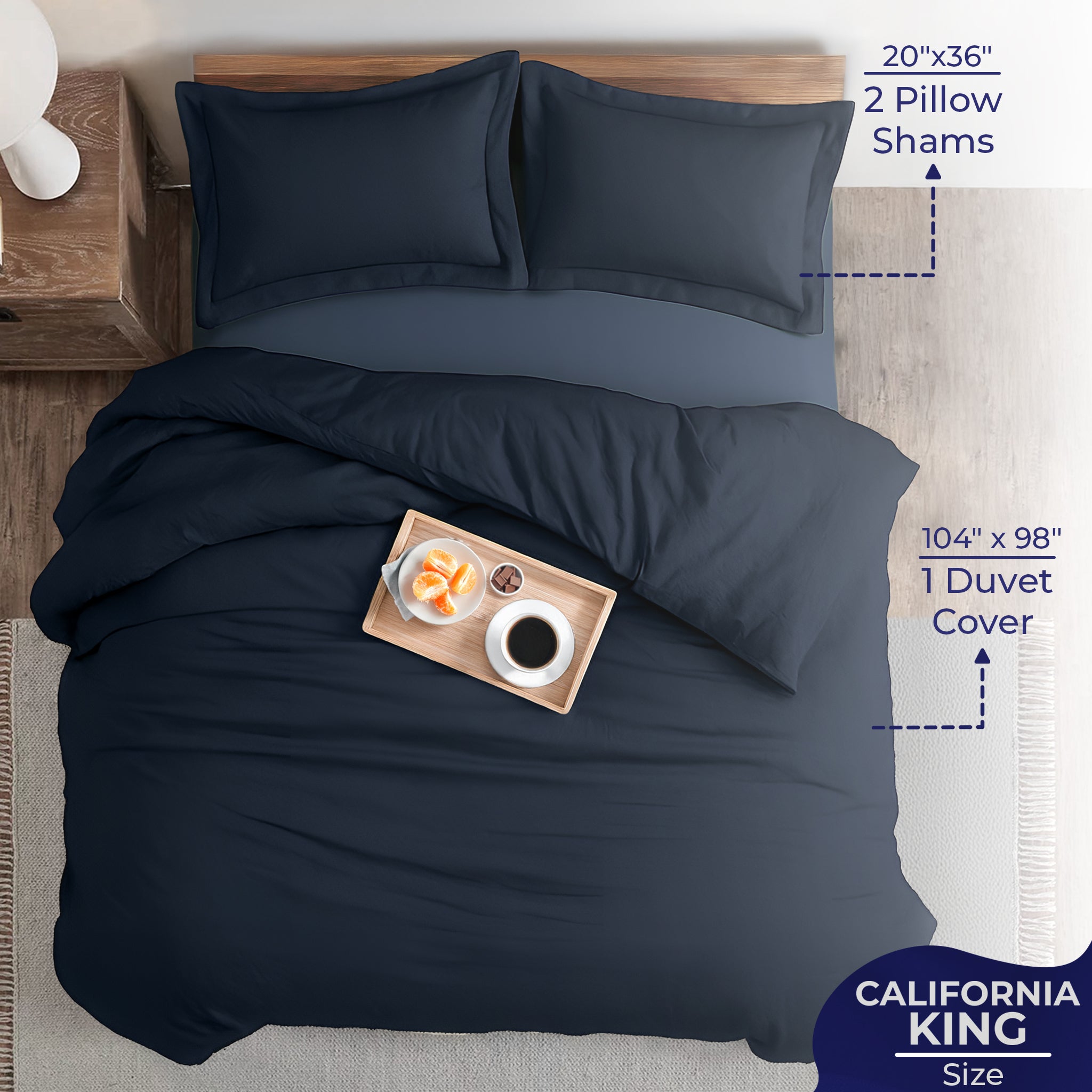 American Soft Linen Luxury 100% Cotton Sateen Weave Duvet Cover Set, 1 Duvet Cover and 2 Pillow Shams, Machine Washable 3 Piece Bedding Sets