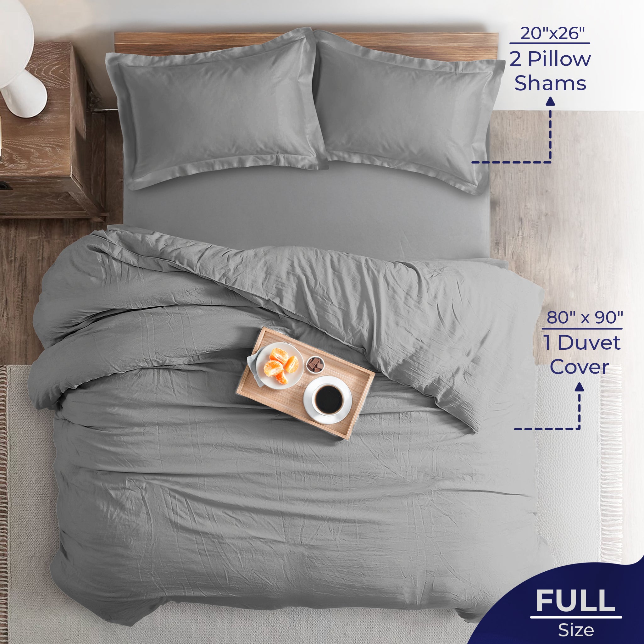 American Soft Linen Luxury 100% Cotton Sateen Weave Duvet Cover Set, 1 Duvet Cover and 2 Pillow Shams, Machine Washable 3 Piece Bedding Sets