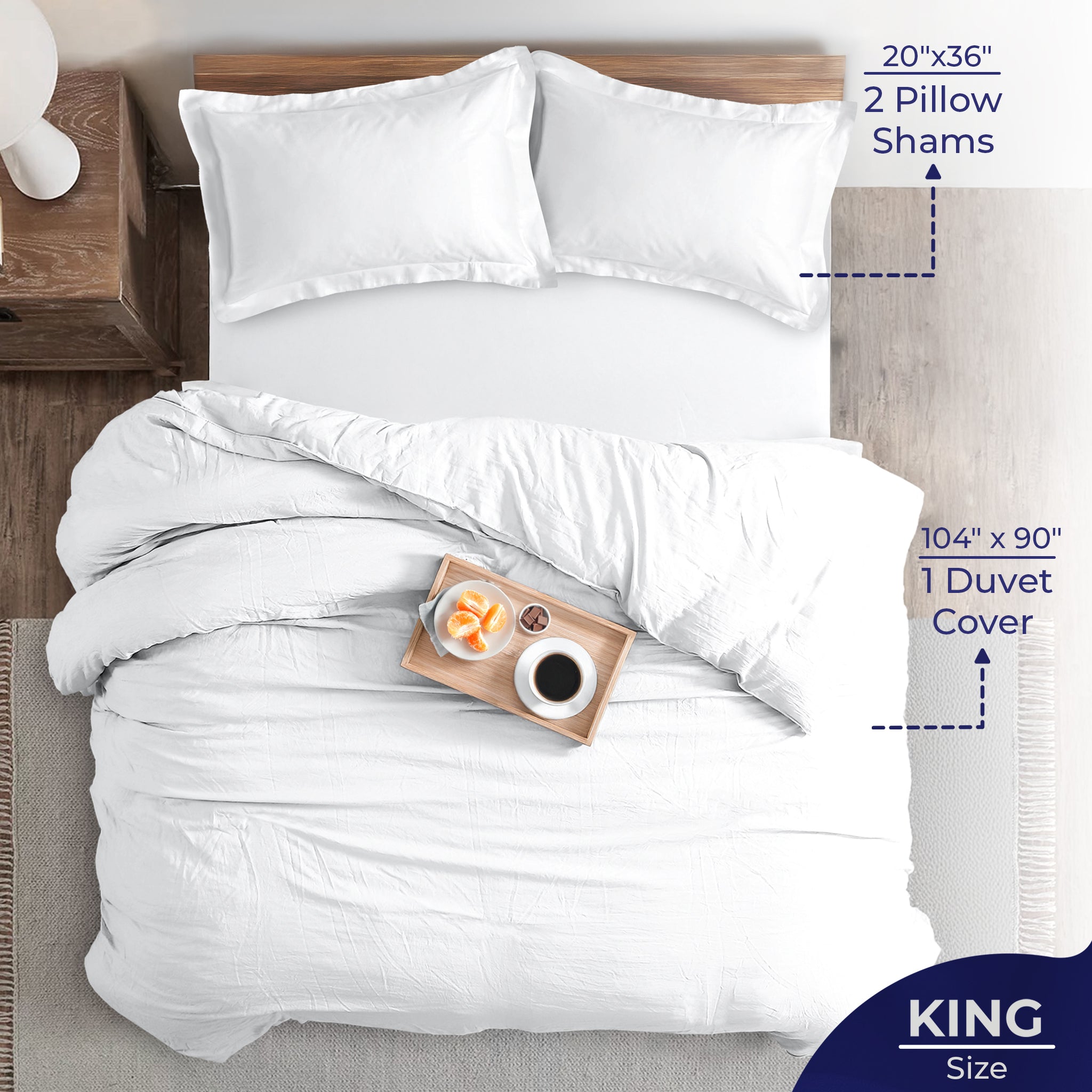 American Soft Linen Luxury 100% Cotton Sateen Weave Duvet Cover Set, 1 Duvet Cover and 2 Pillow Shams, Machine Washable 3 Piece Bedding Sets