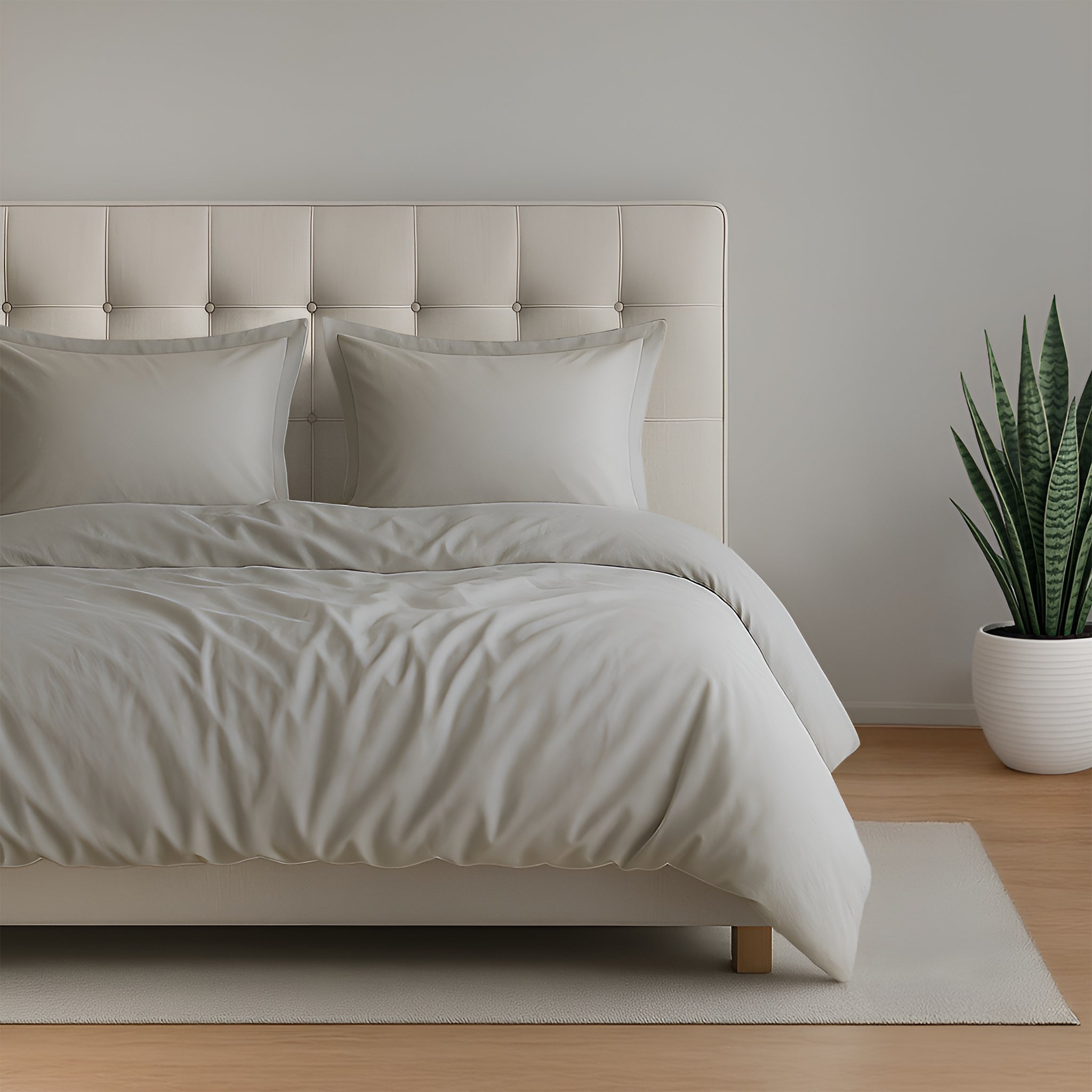 American Soft Linen Luxury 100% Cotton Sateen Weave Duvet Cover Set, 1 Duvet Cover and 2 Pillow Shams, Machine Washable 3 Piece Bedding Sets