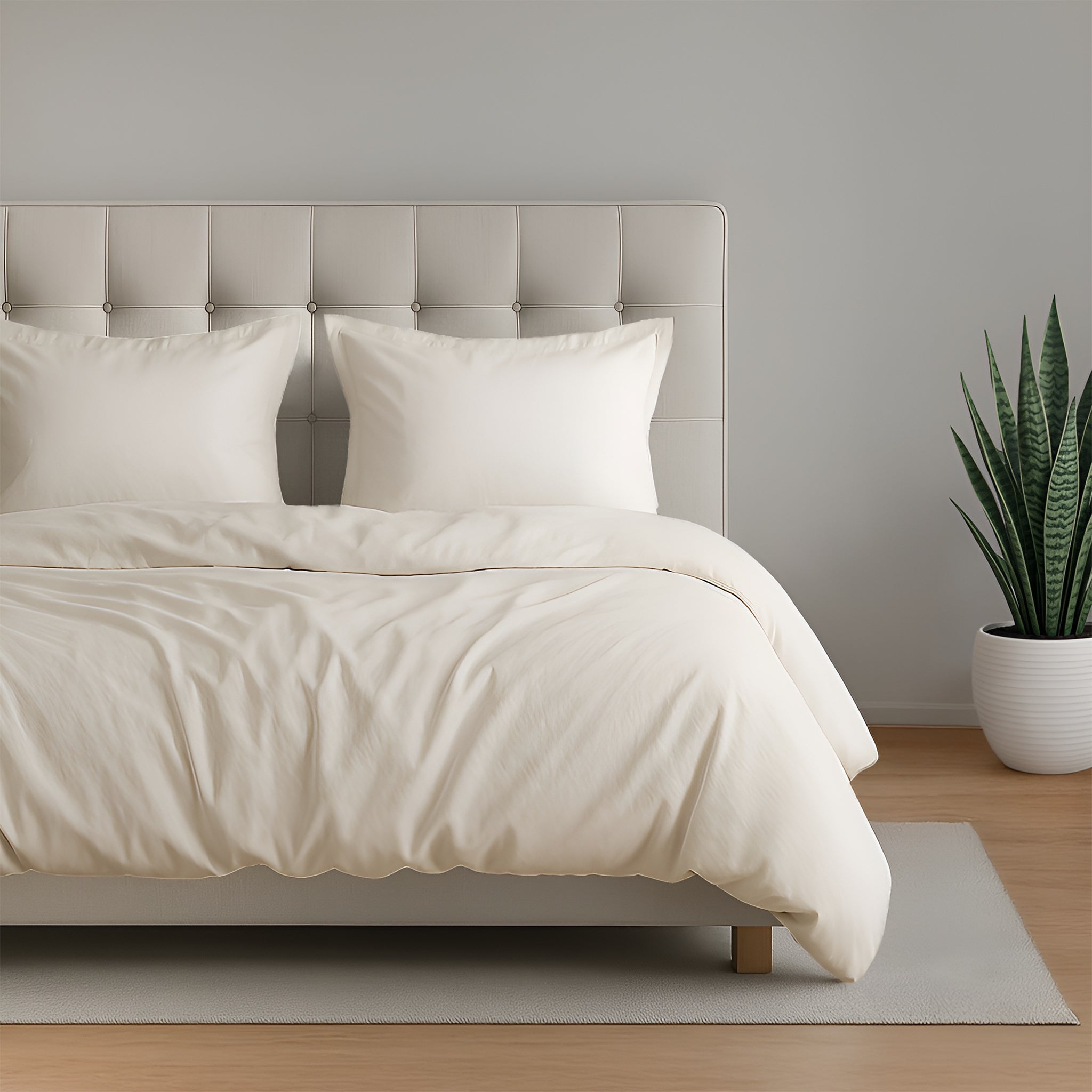 American Soft Linen Luxury 100% Cotton Sateen Weave Duvet Cover Set, 1 Duvet Cover and 2 Pillow Shams, Machine Washable 3 Piece Bedding Sets