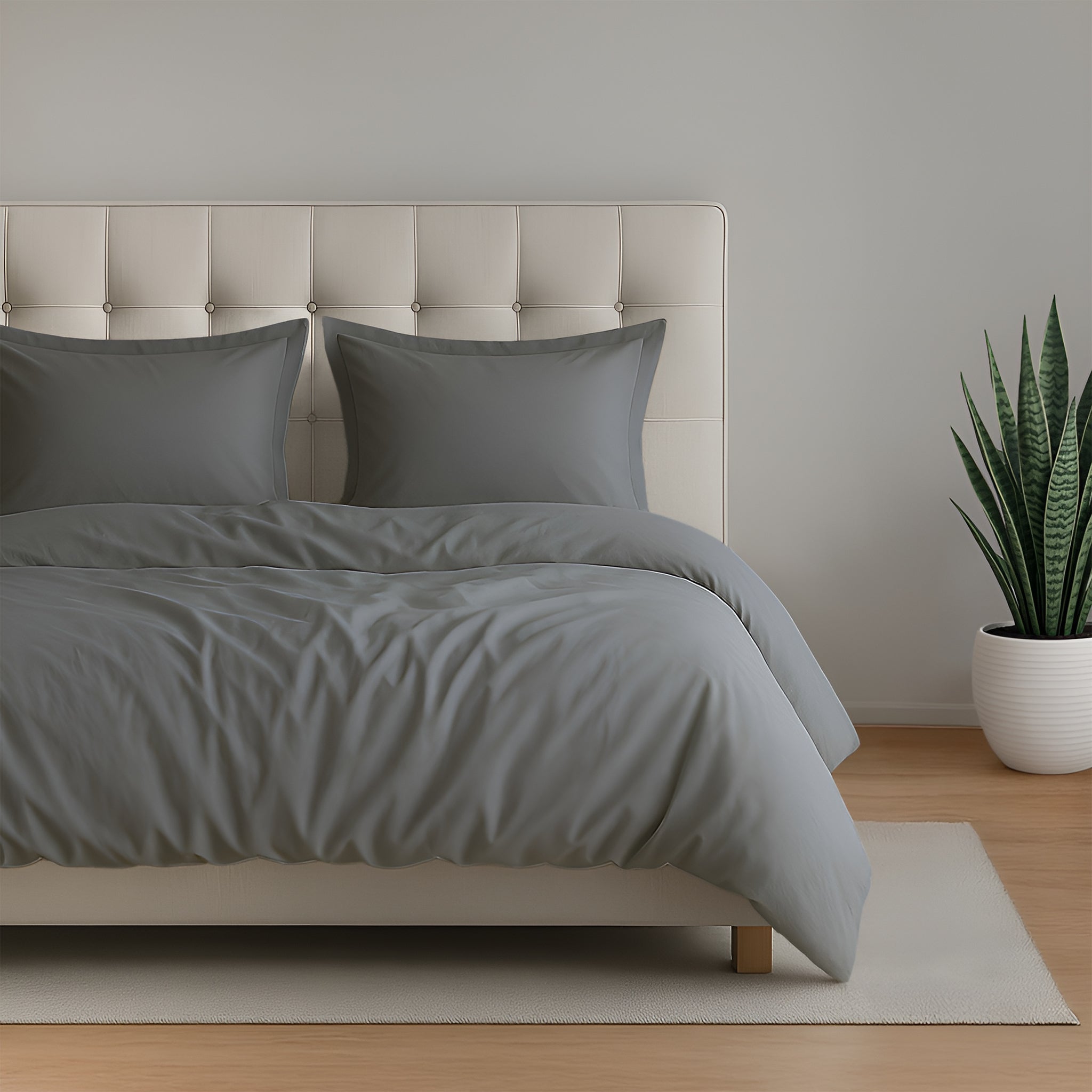 American Soft Linen Luxury 100% Cotton Sateen Weave Duvet Cover Set, 1 Duvet Cover and 2 Pillow Shams, Machine Washable 3 Piece Bedding Sets