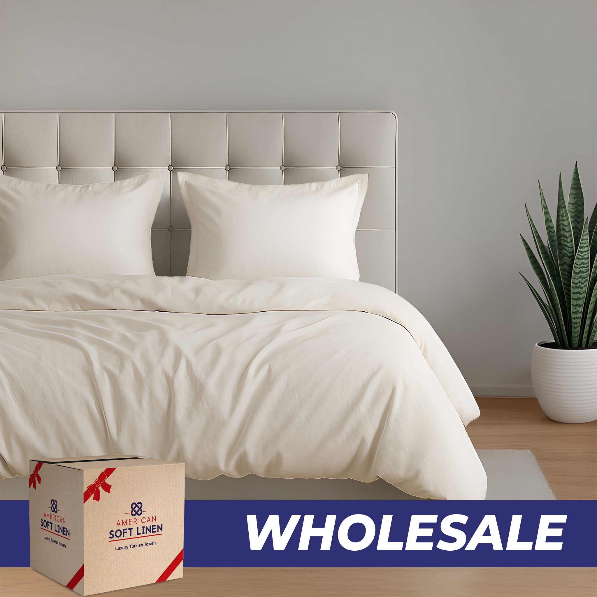 American Soft Linen Luxury 100% Cotton Sateen Weave Duvet Cover Set, Wholesale Bedding Sets