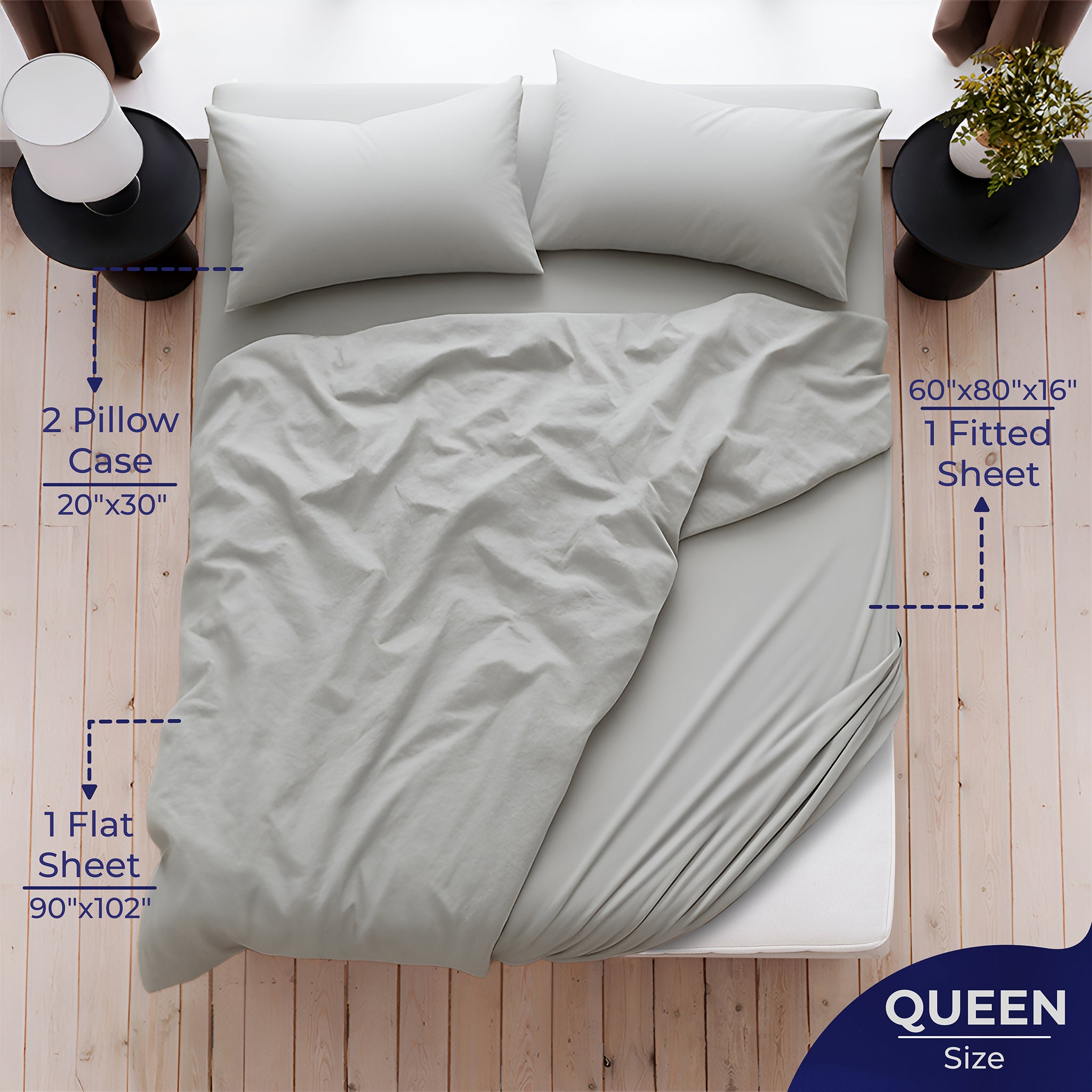 American Soft Linen Luxury 100% Cotton Sateen Weave Sheets Set - Wholesale Bed Sheet Sets