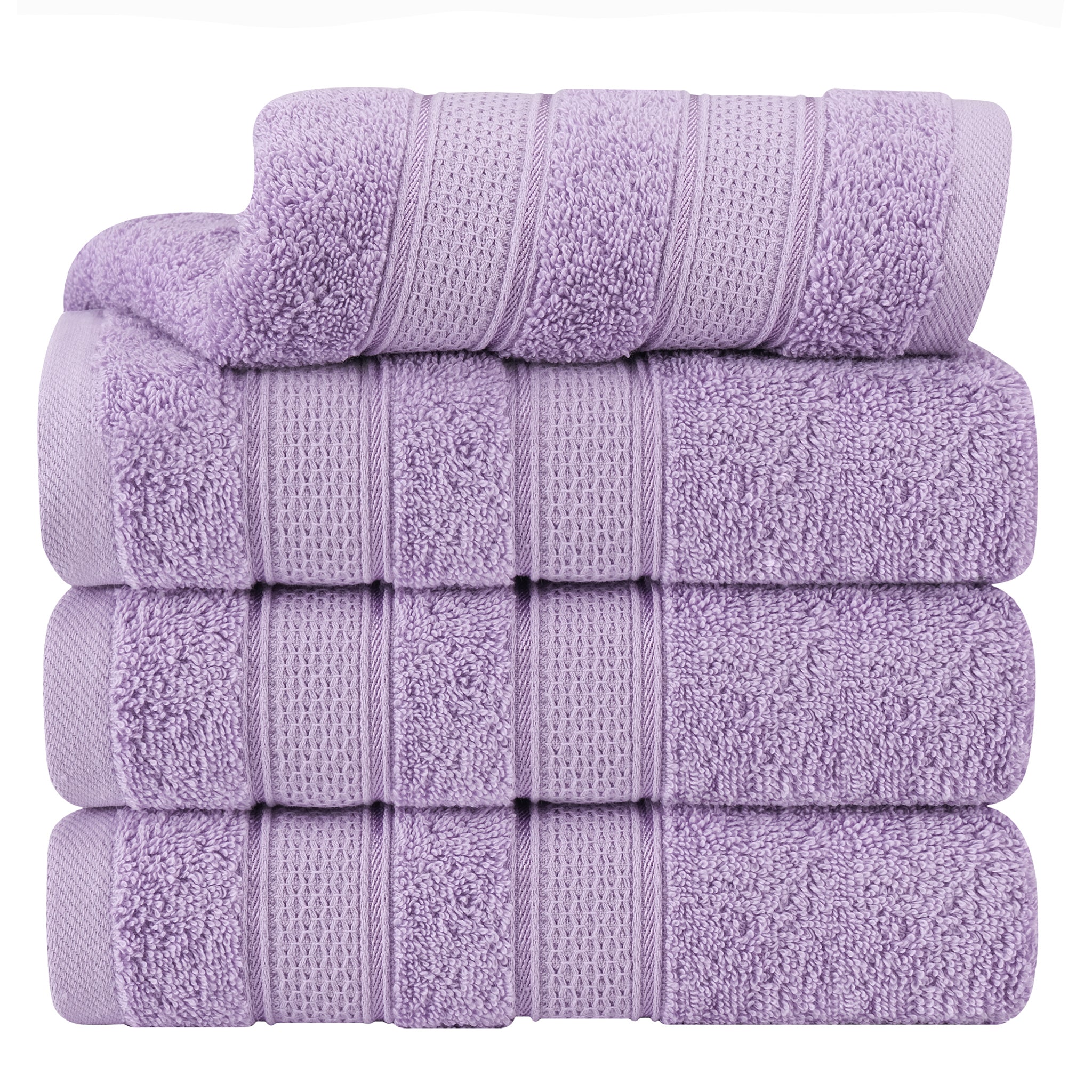 American Soft Linen Salem 4-Pack Hand Towel Sets, 100% Cotton Luxury Turkish Towels, Super Soft, Absorbent, Premium Wholesale Hand Towels - Lilac 1