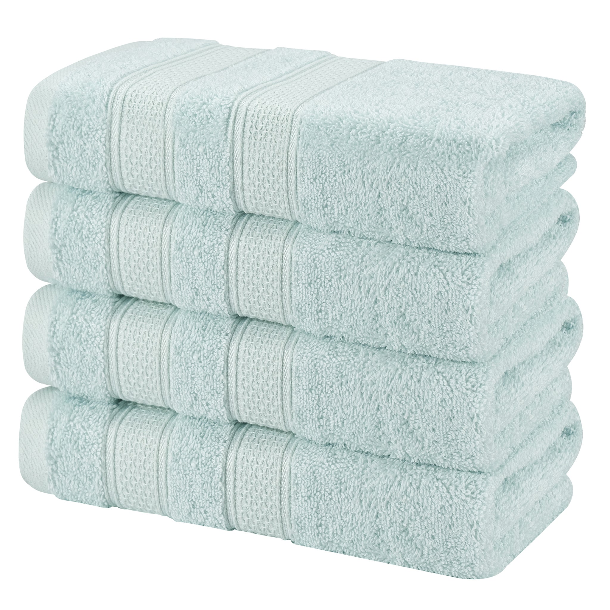 American Soft Linen Salem 4-Pack Hand Towel Sets, 100% Cotton Luxury Turkish Towels, Super Soft, Absorbent, Premium Wholesale Hand Towels - Mint 5