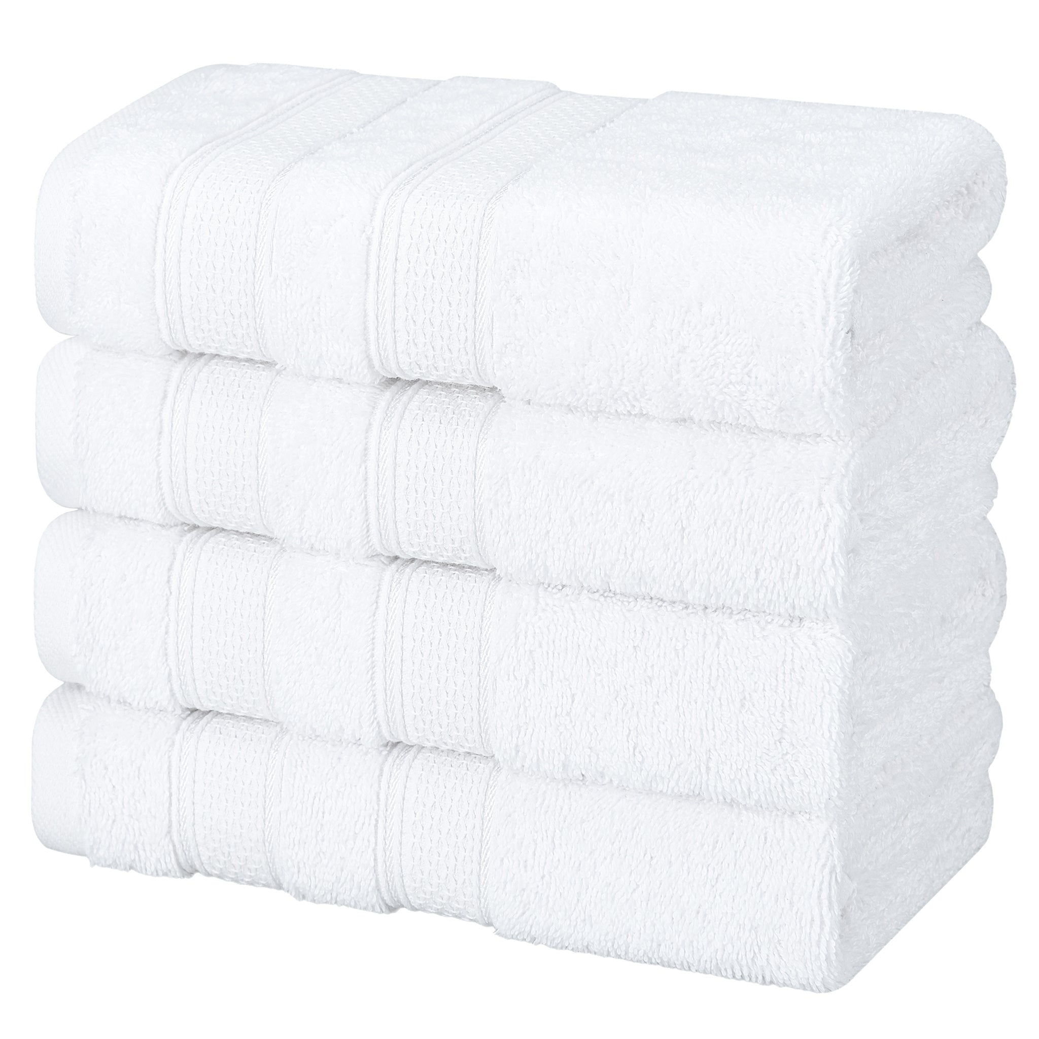 American Soft Linen Salem 4-Pack Hand Towel Sets, 100% Cotton Luxury Turkish Towels, Super Soft, Absorbent, Premium Wholesale Hand Towels - White 5