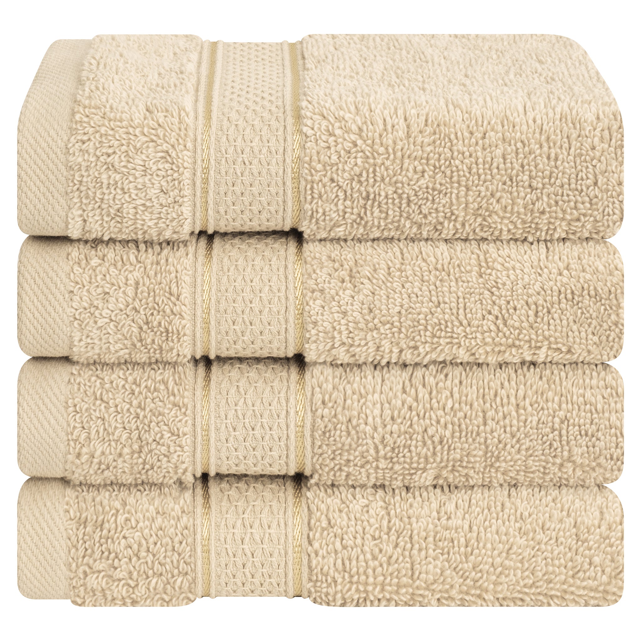 American Soft Linen 100% Cotton, Salem 4 Piece Washcloth Set for Bathroom and Kitchen