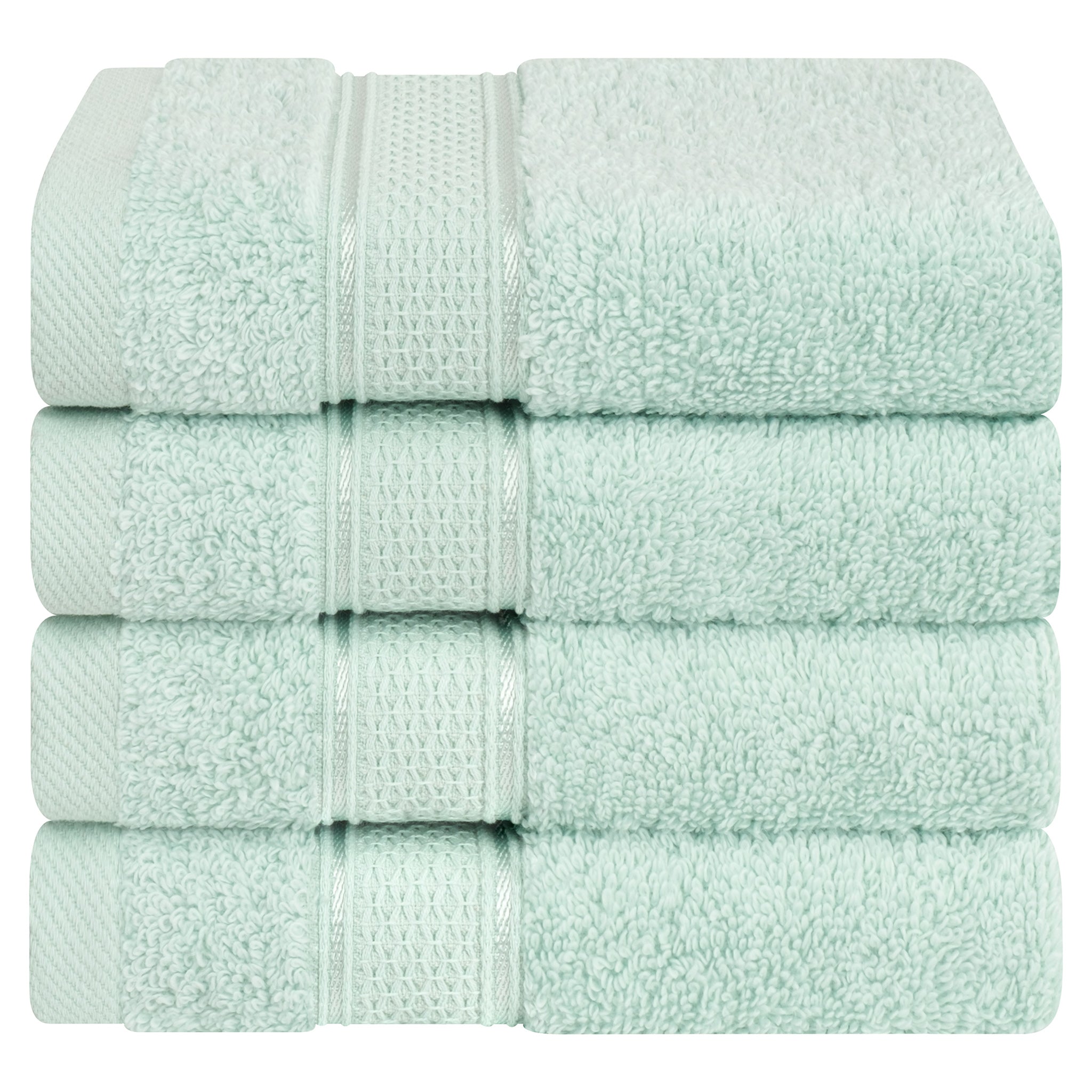 American Soft Linen 100% Cotton, Salem 4 Piece Washcloth Set for Bathroom and Kitchen